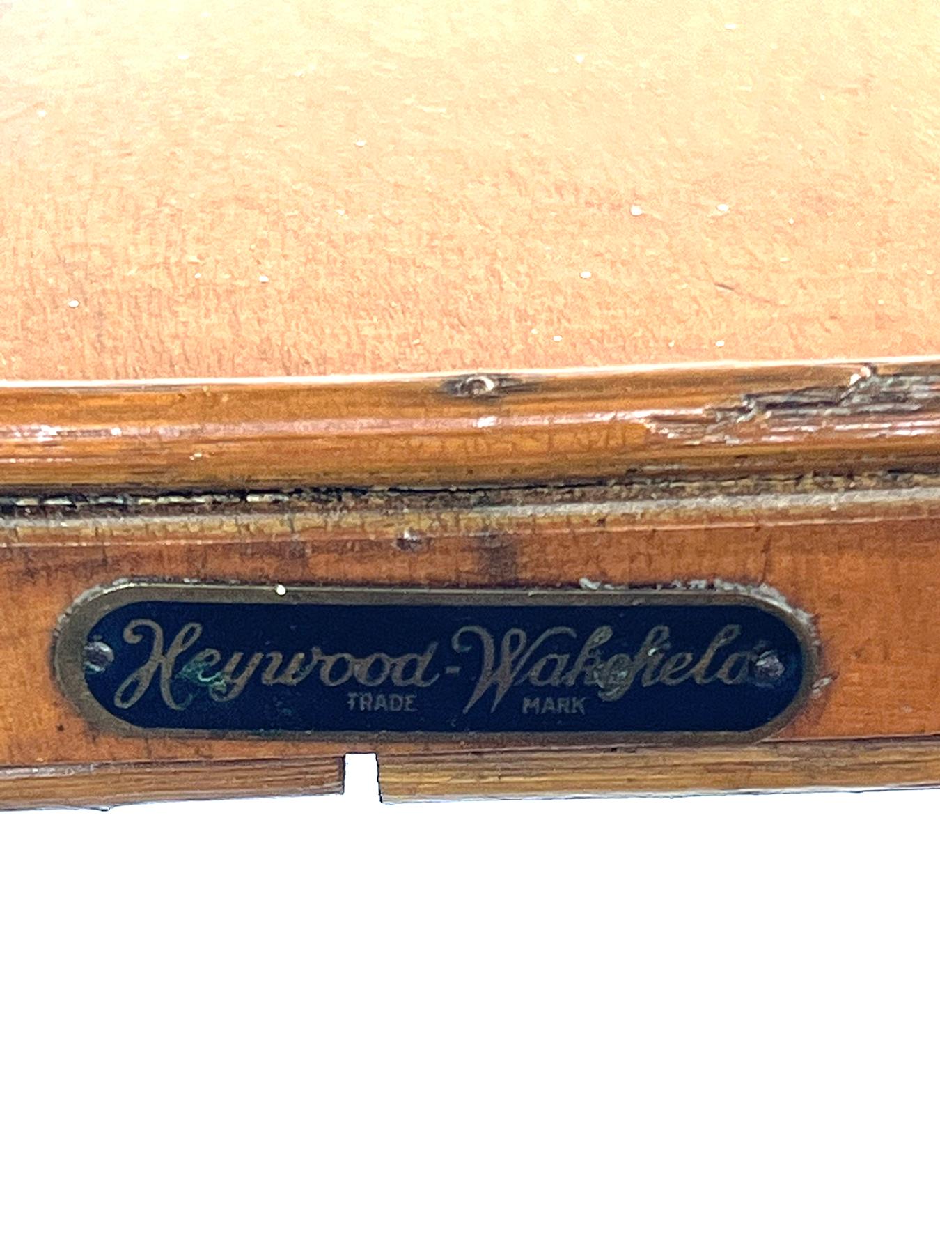 Frühes Heywood Wakefield Korbgeflecht und Holz Getränke/Barwagen, ca. 1910 (Korbweide) im Angebot