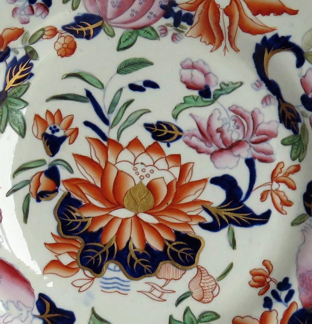 Early Hicks and Meigh Ironstone Plate or Dish in Water Lily Pattern No.5 In Good Condition In Lincoln, Lincolnshire