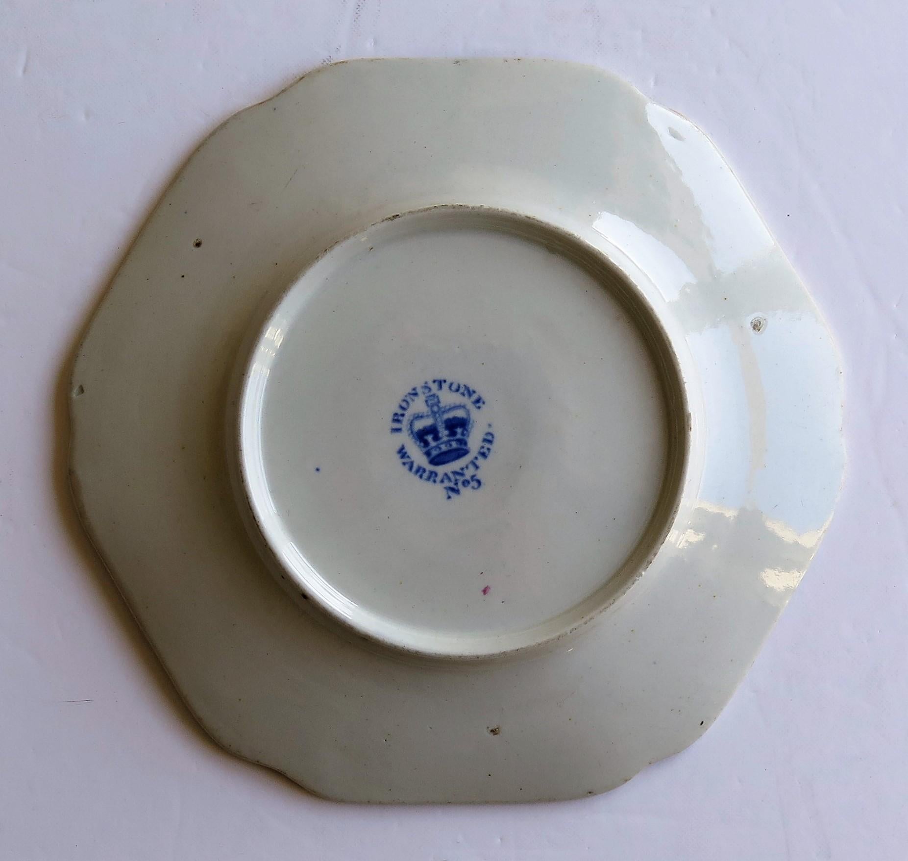 Early Hicks and Meigh Ironstone Plate or Dish in Water Lily Ptn No.5, circa 1815 4