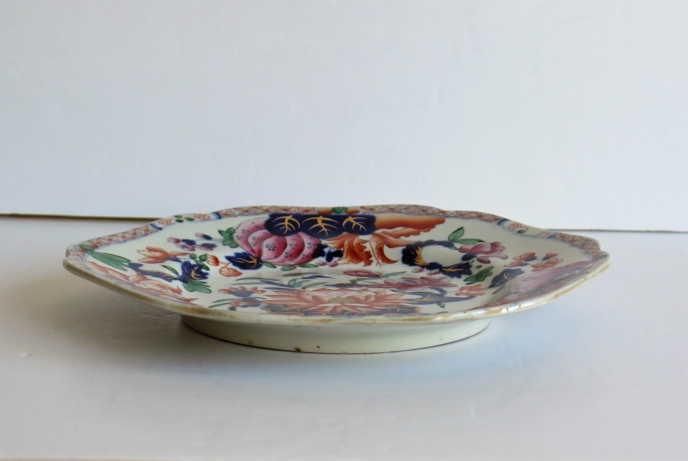 Early Hicks and Meigh Ironstone Plate or Dish in Water Lily Ptn No.5, circa 1815 In Good Condition In Lincoln, Lincolnshire