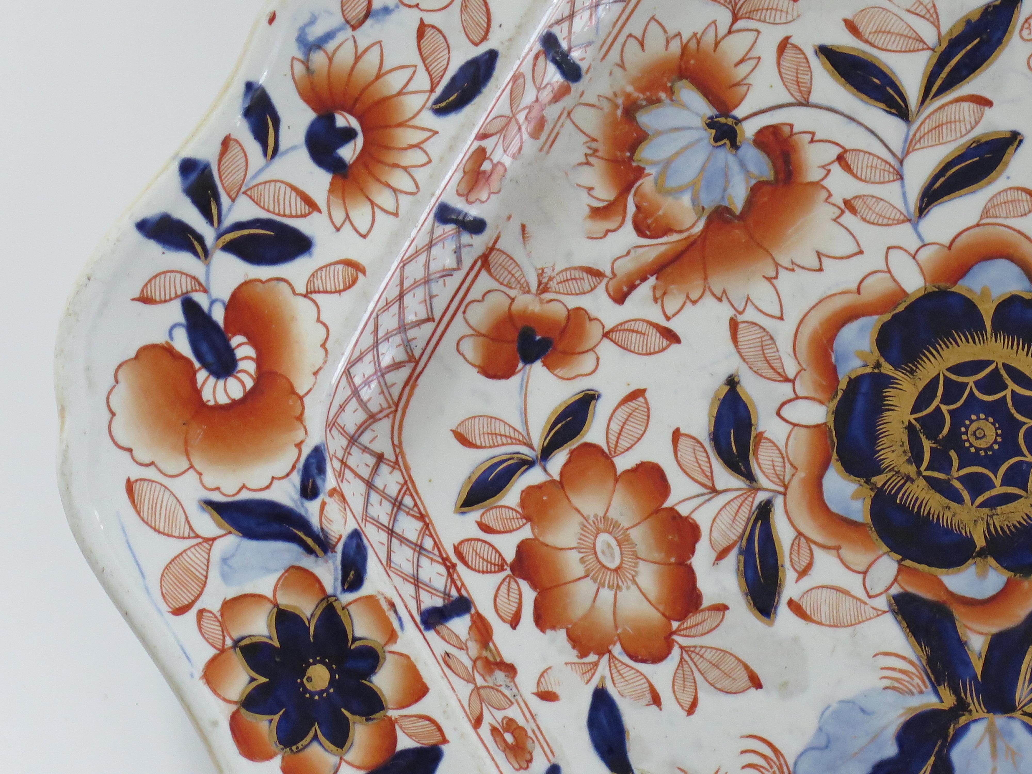 Early Hicks and Meigh Ironstone Platter in Japan Pattern No.13, Circa 1817 3
