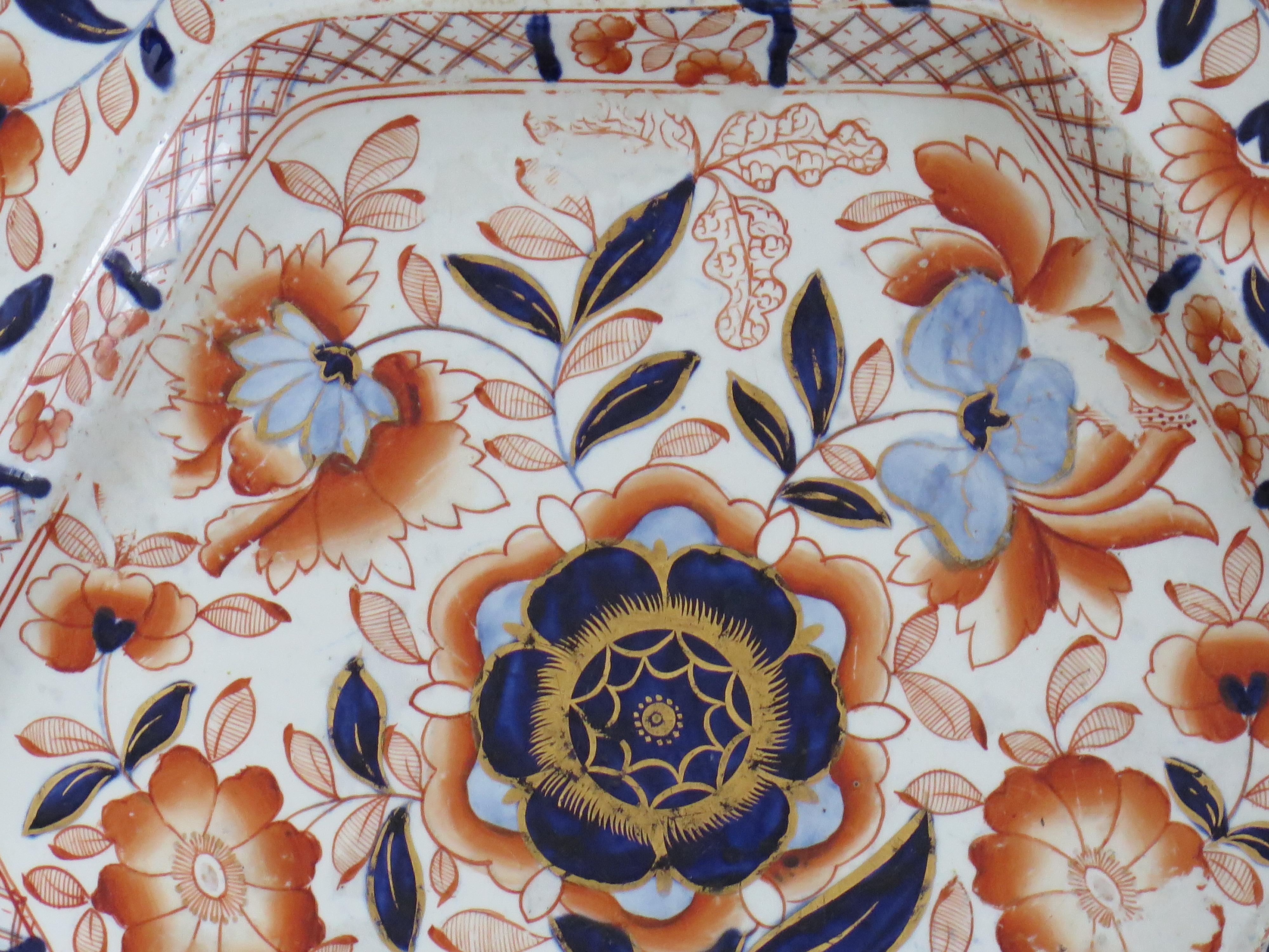 Early Hicks and Meigh Ironstone Platter in Japan Pattern No.13, Circa 1817 4