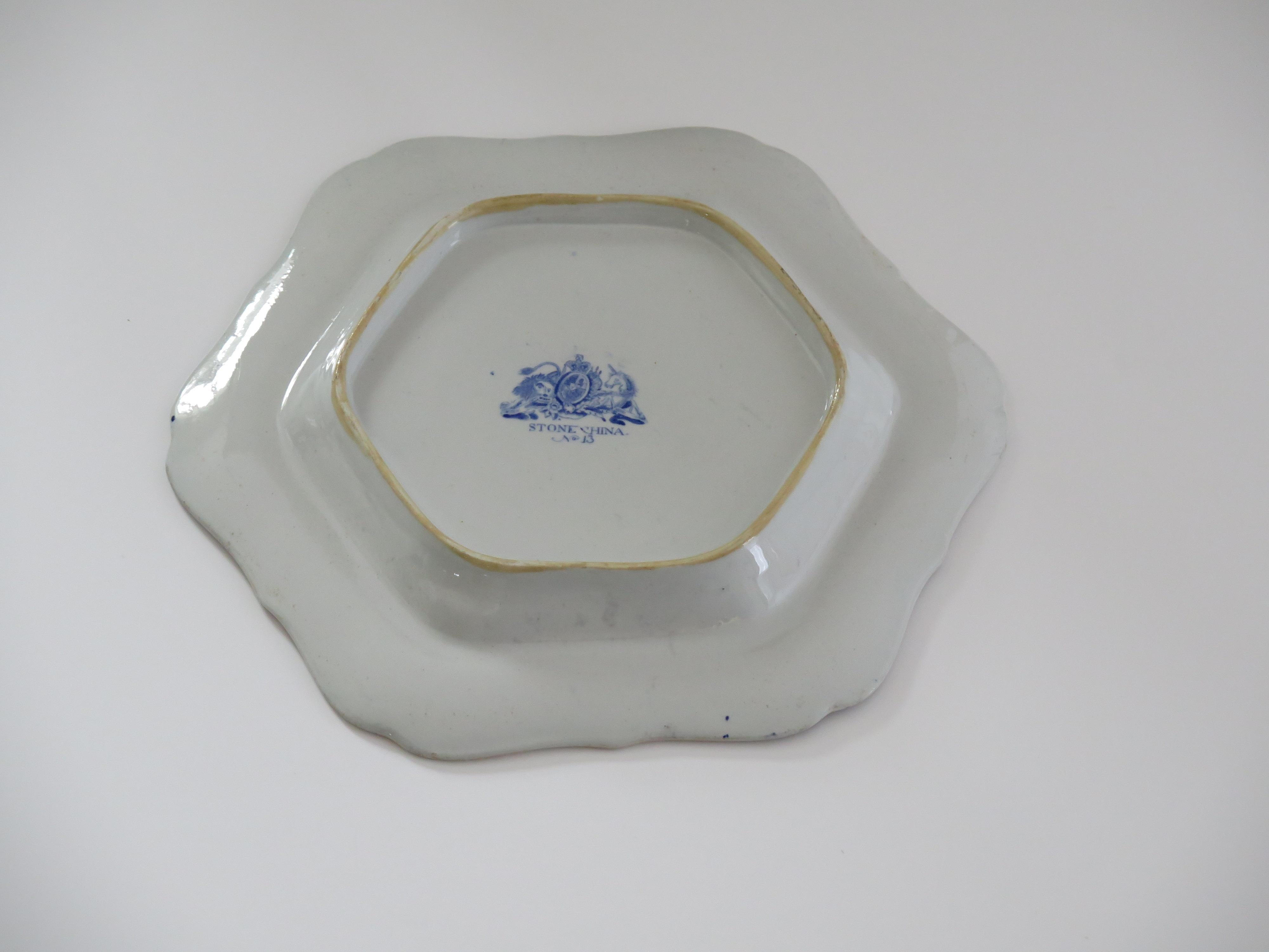 Early Hicks and Meigh Ironstone Platter in Japan Pattern No.13, Circa 1817 7
