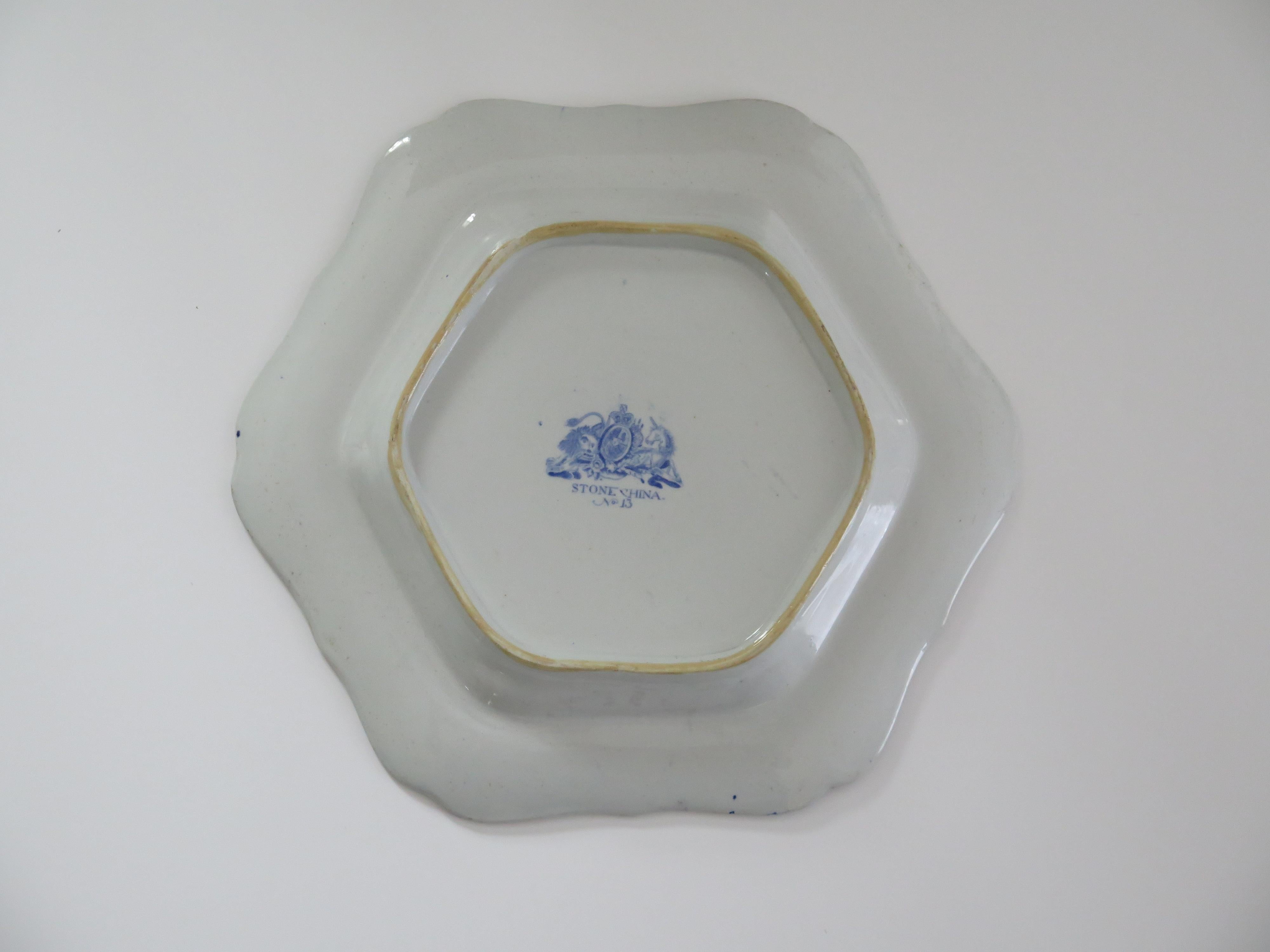 Early Hicks and Meigh Ironstone Platter in Japan Pattern No.13, Circa 1817 8