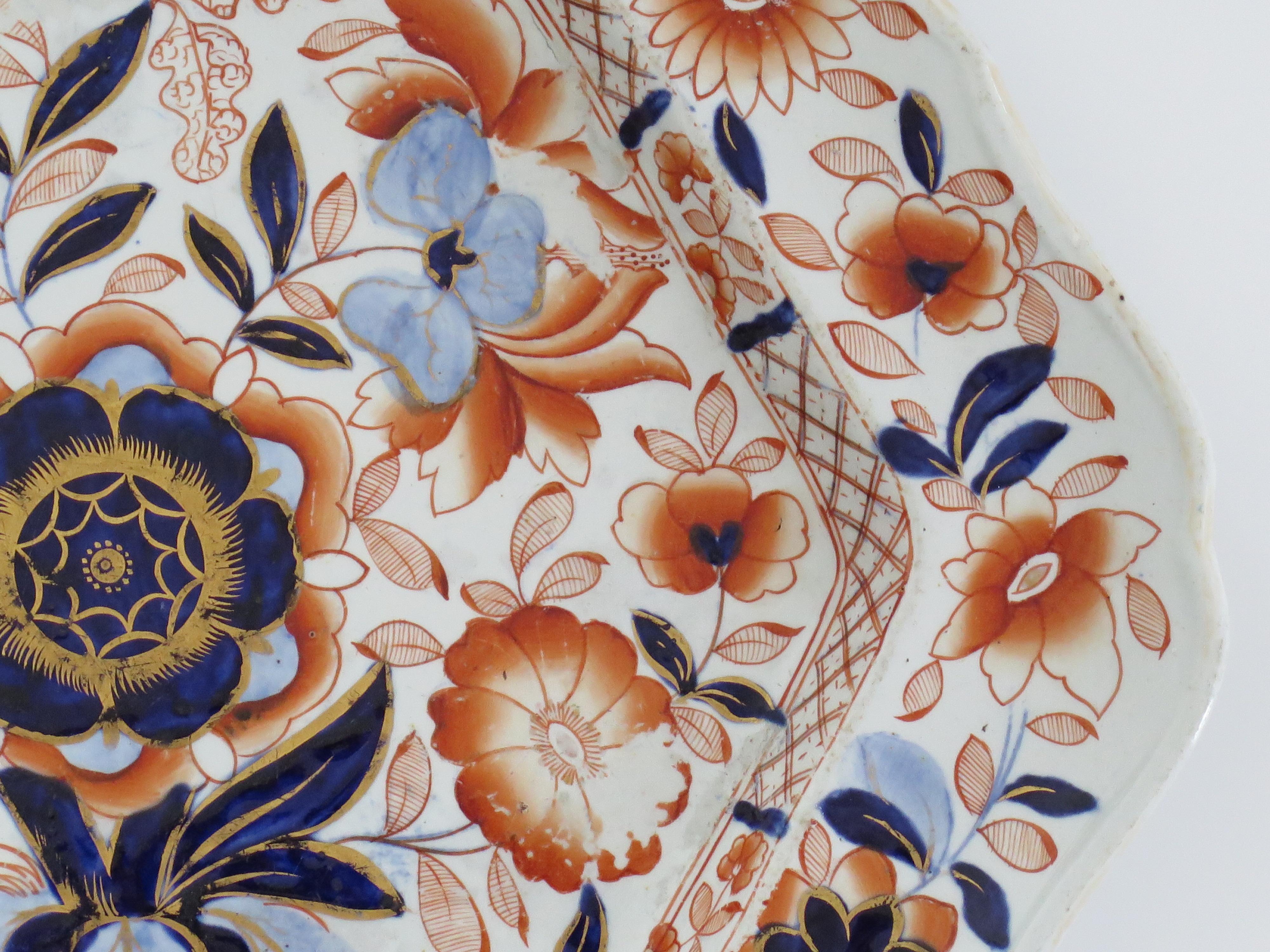 19th Century Early Hicks and Meigh Ironstone Platter in Japan Pattern No.13, Circa 1817