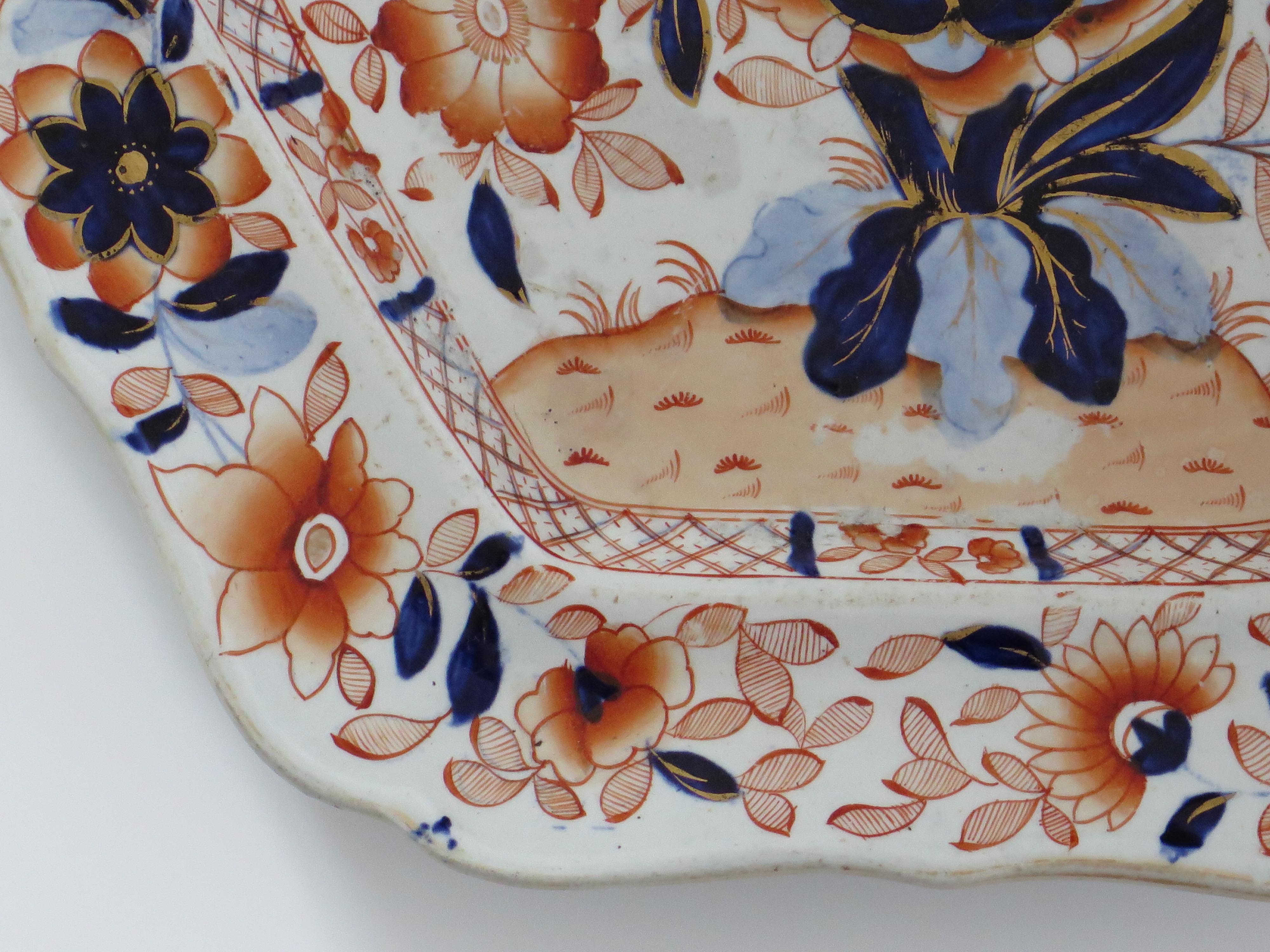 Early Hicks and Meigh Ironstone Platter in Japan Pattern No.13, Circa 1817 2