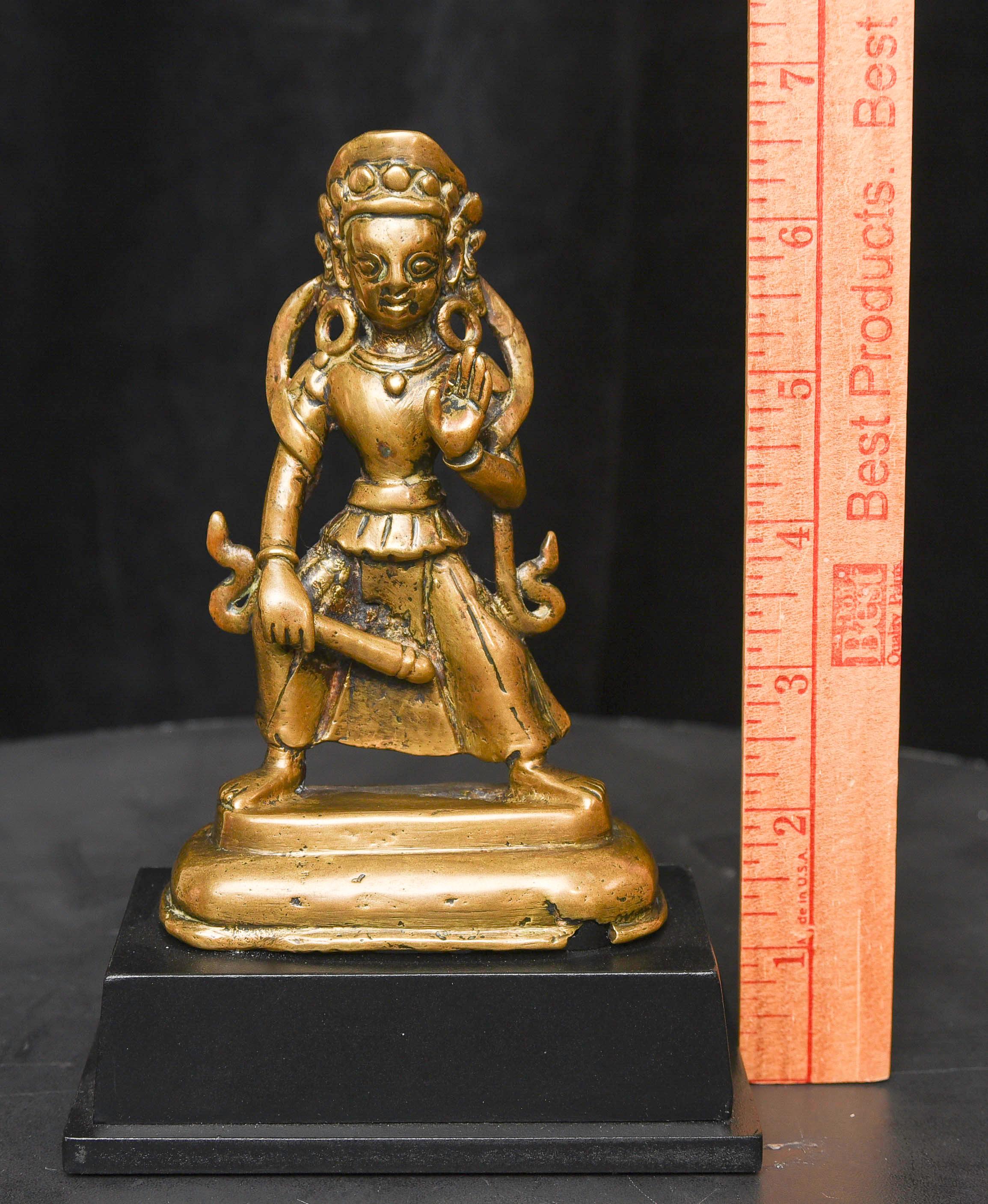 Tibetano Divinità in bronzo dell'Himalaya - 9588 in vendita