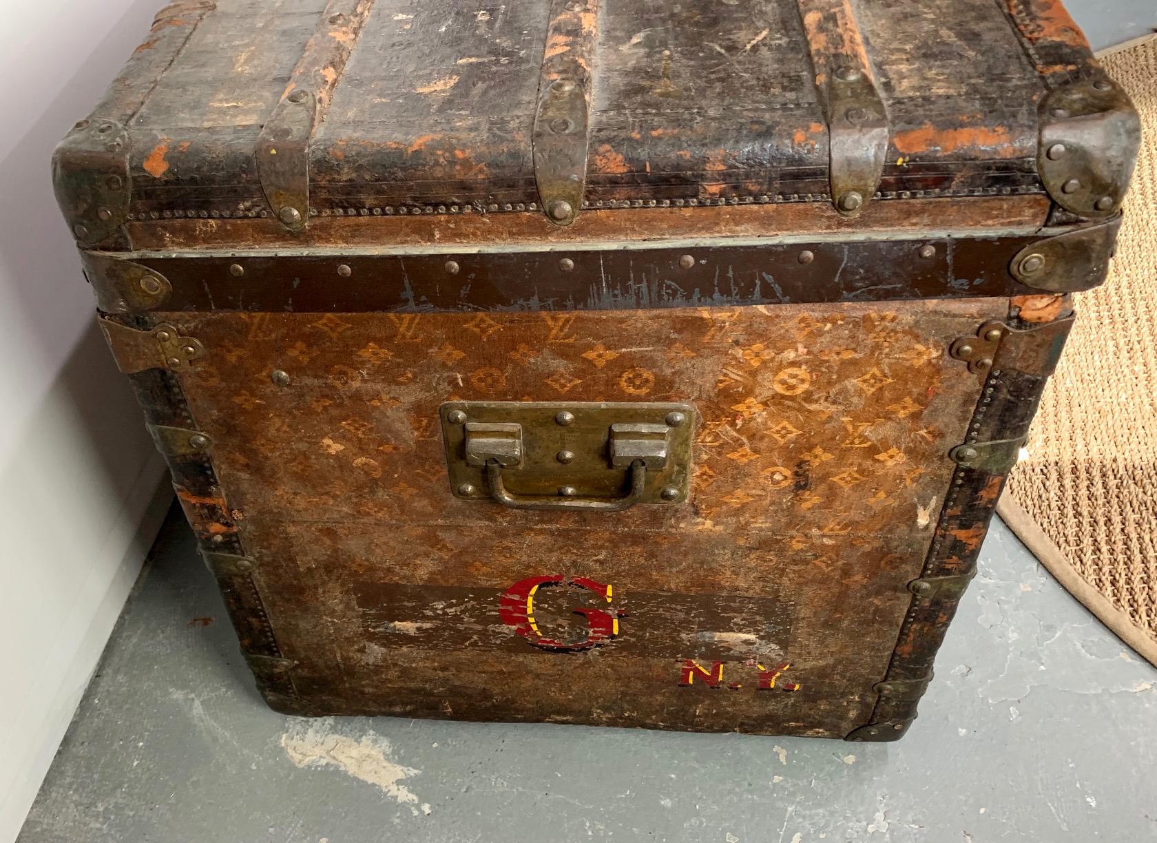 19th Century Early Historically Important Vintage Louis Vuitton Steamer Trunk