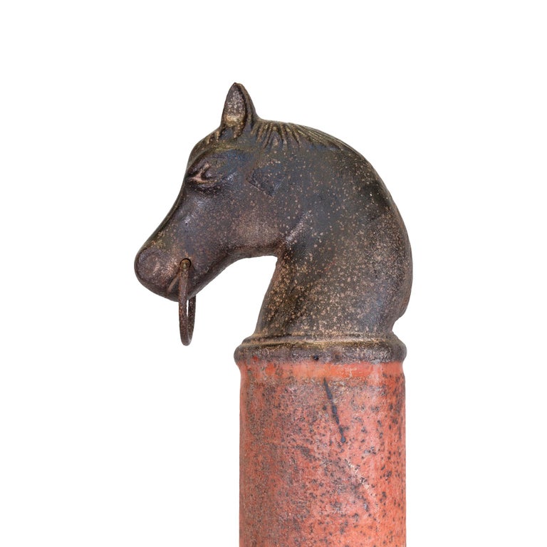 Early Horse Head Hitching Post For Sale at 1stdibs