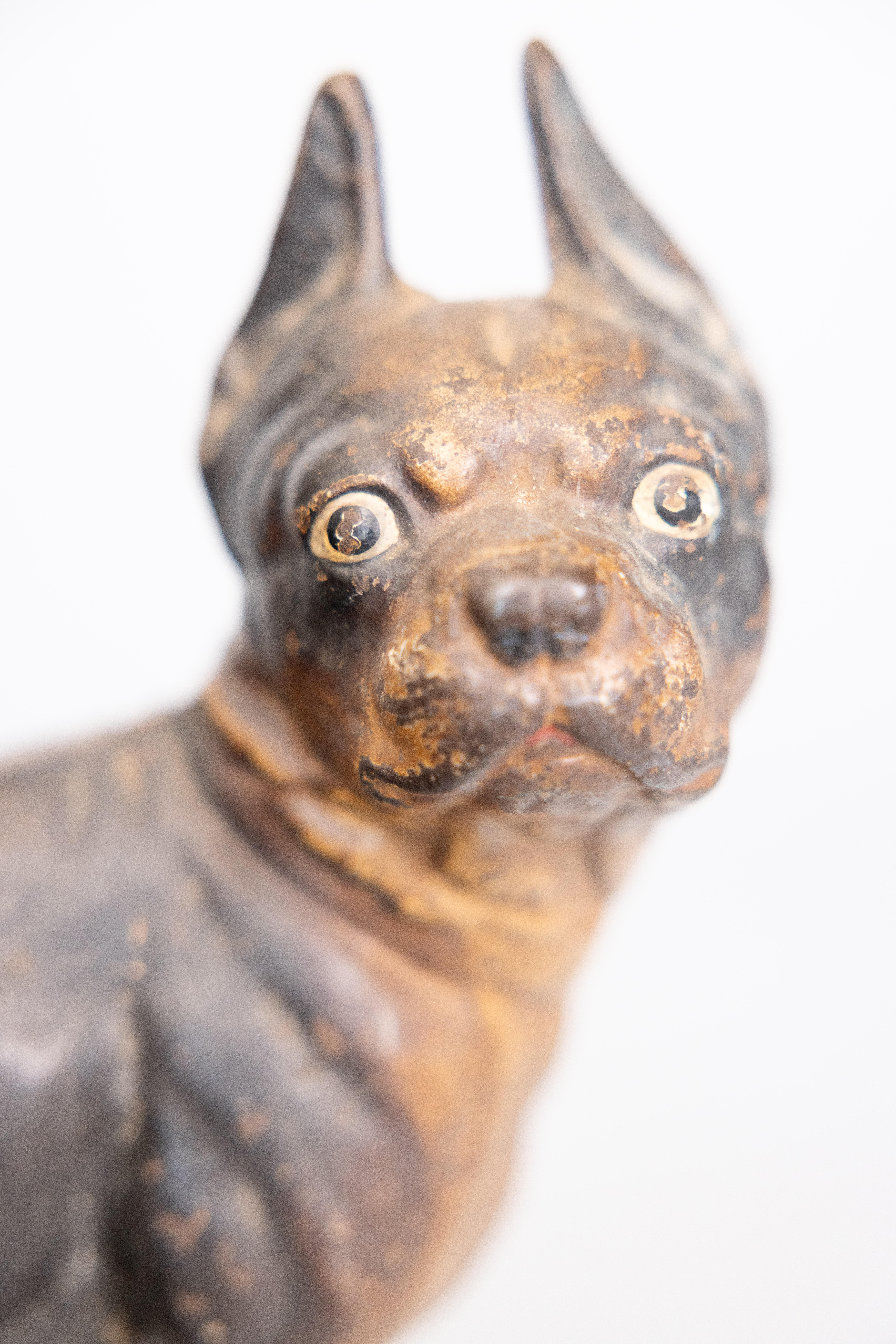 Tope de puerta de hierro fundido con forma de perro Boston Terrier Vaciado