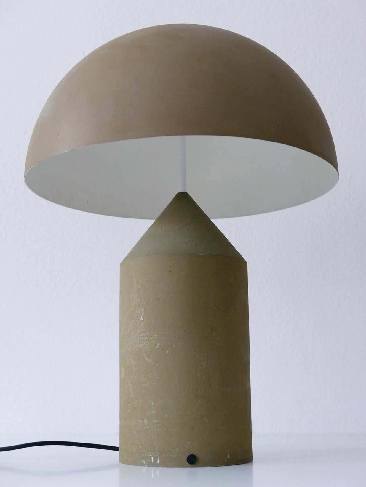 Early & Huge Atollo Table Lamp by Vico Magistretti for Oluce, Italy, 1977 In Good Condition In Munich, DE