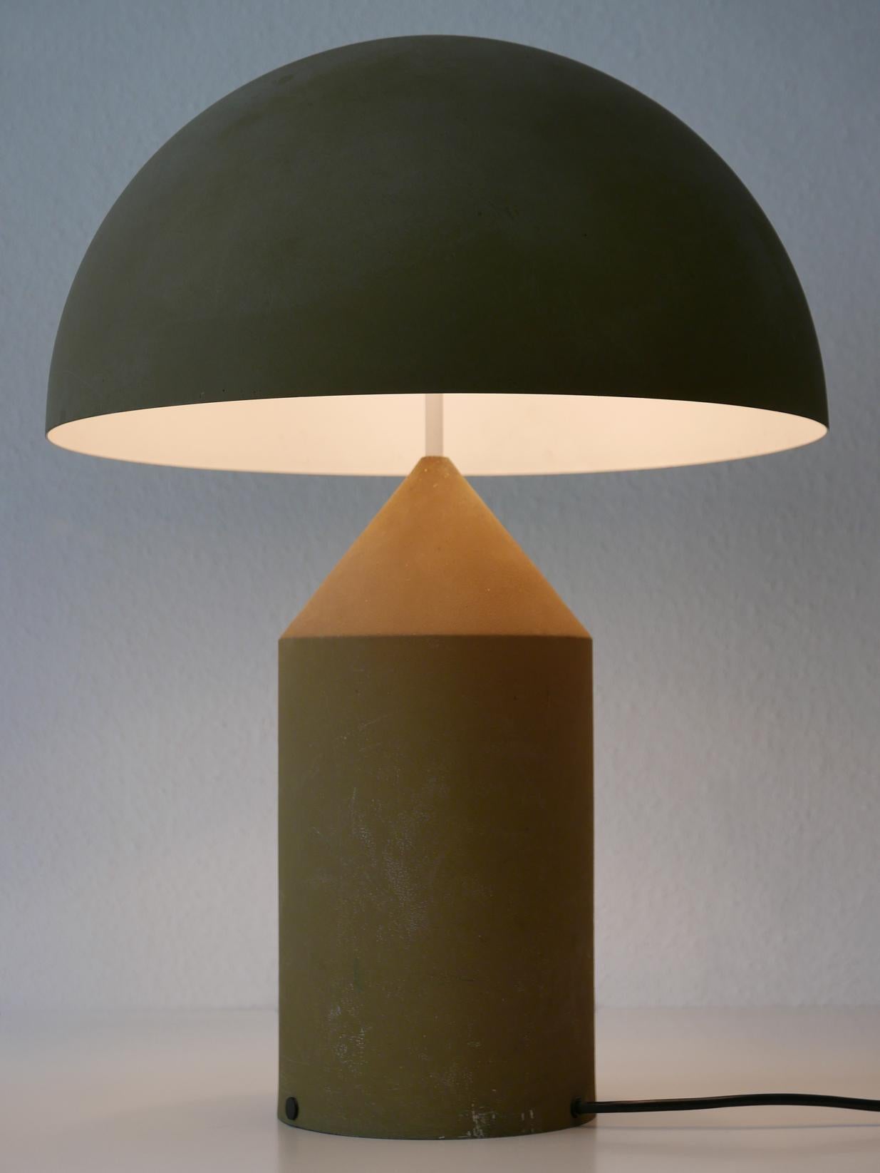 Late 20th Century Early & Huge Atollo Table Lamp by Vico Magistretti for Oluce, Italy, 1977