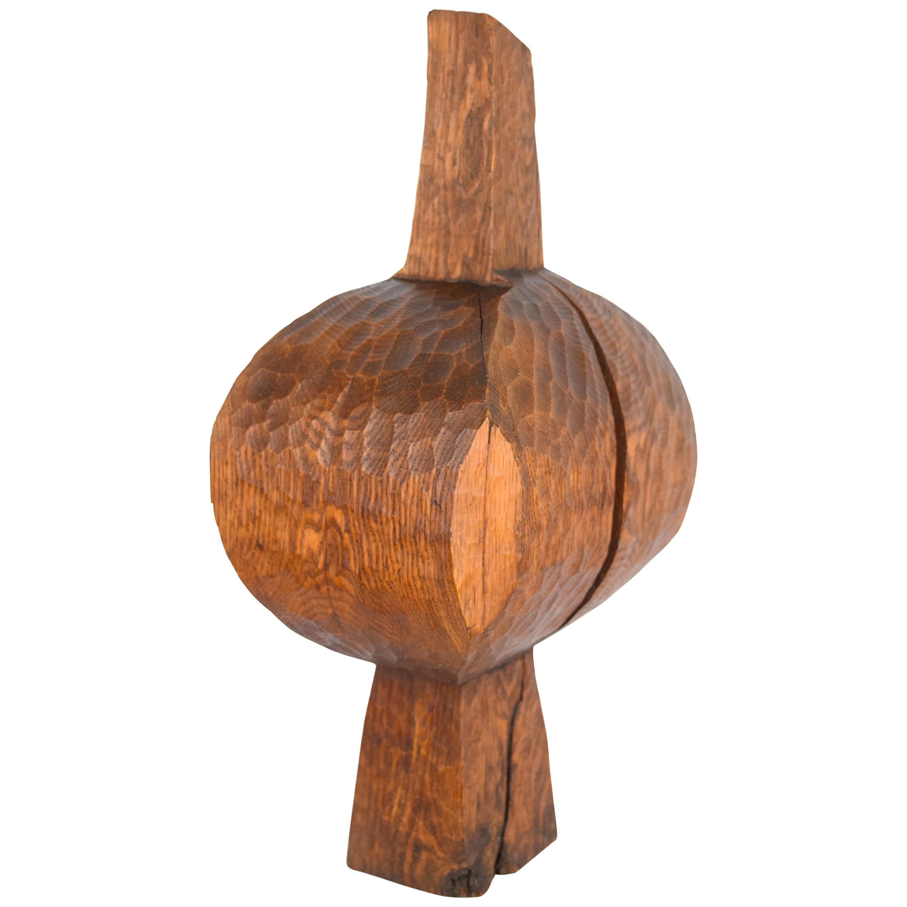 Early Hugh Townley Bulbous Wooden Sculpture, 1953 For Sale