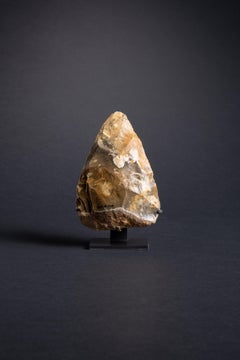 Early Human Stone Tool with Mottled Orange-Brown Patina, c.700000 BC