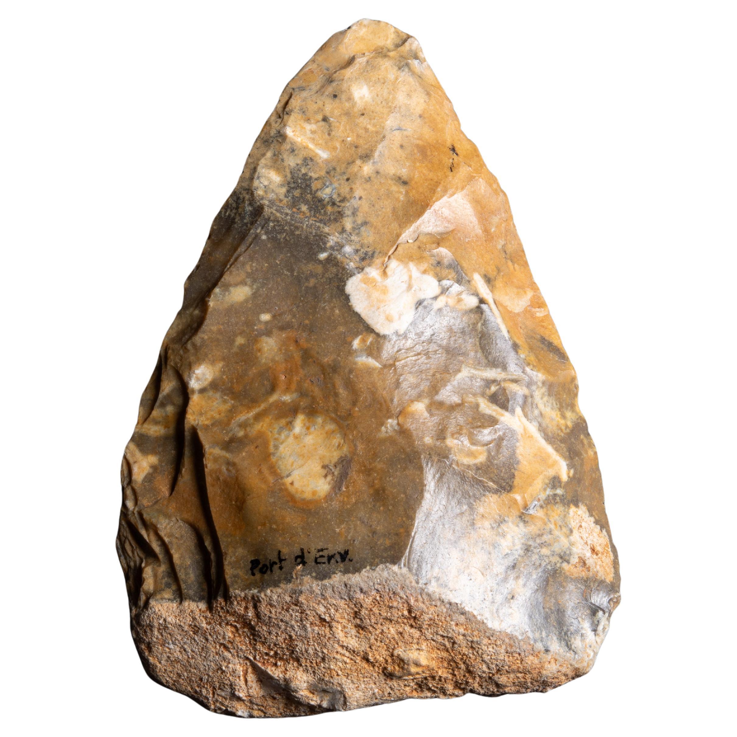 Early Human Stone Tool with Mottled Patina im Angebot