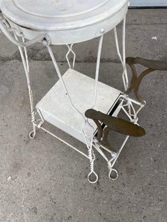Early Ice Cream Parlour Style Wire Shoeshine Chair by Royal Products, Chicago