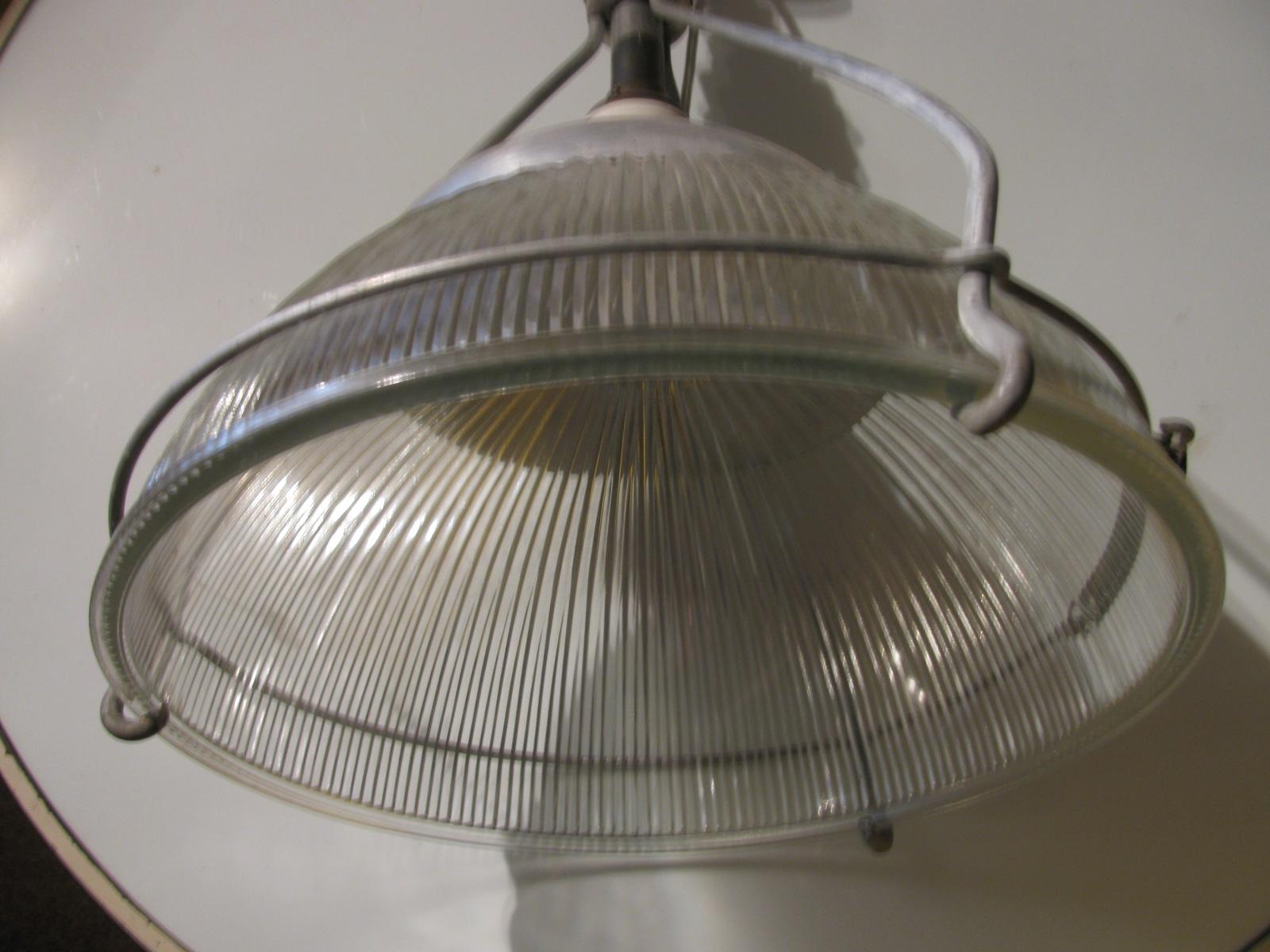 American Early Industrial Original Holophane Pendant Lamp