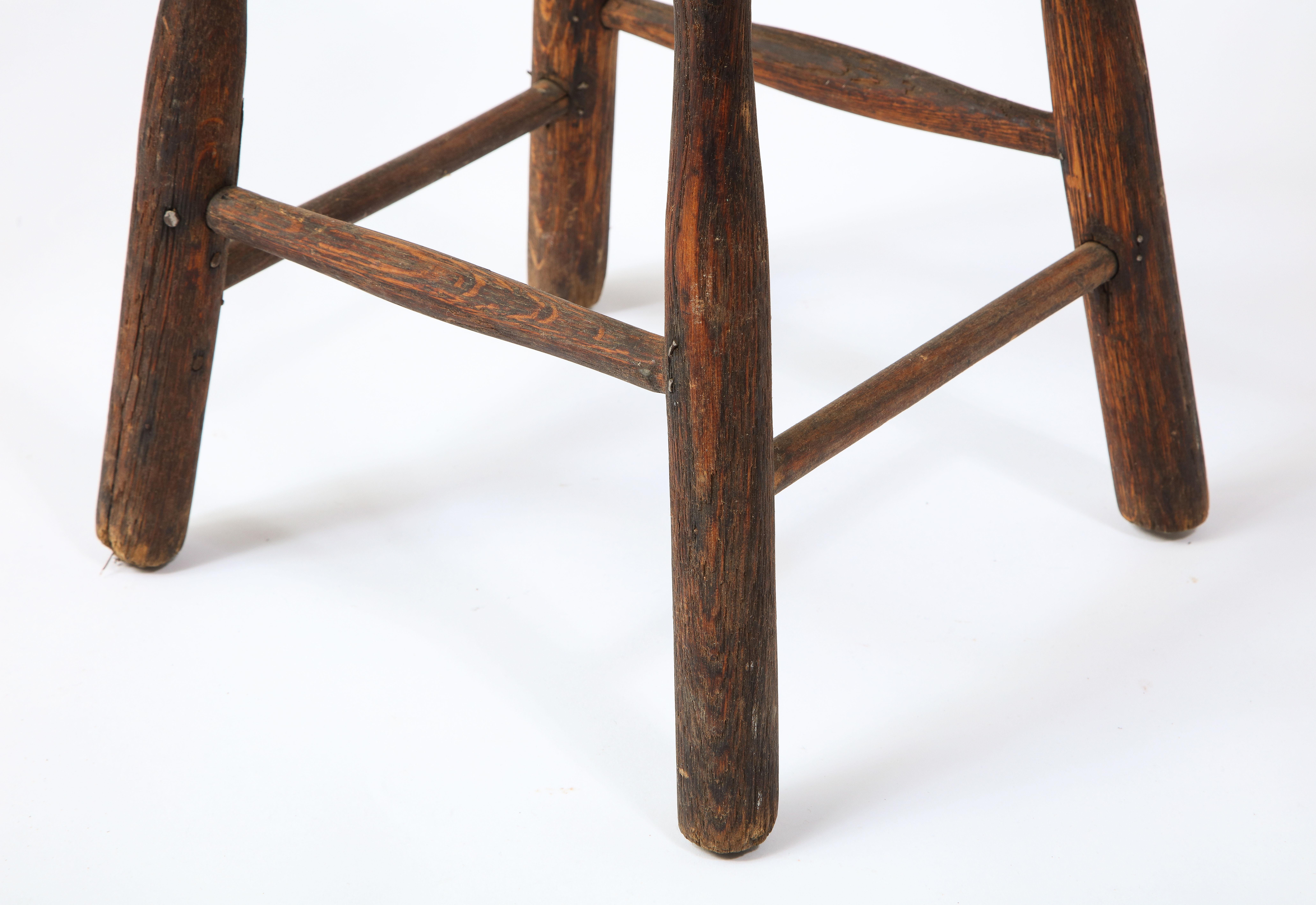 Early Industrial Work Stool, USA, 1940's For Sale 2