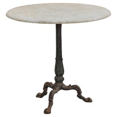 Early Iron and Marble Garden Table From France, Circa 1880
