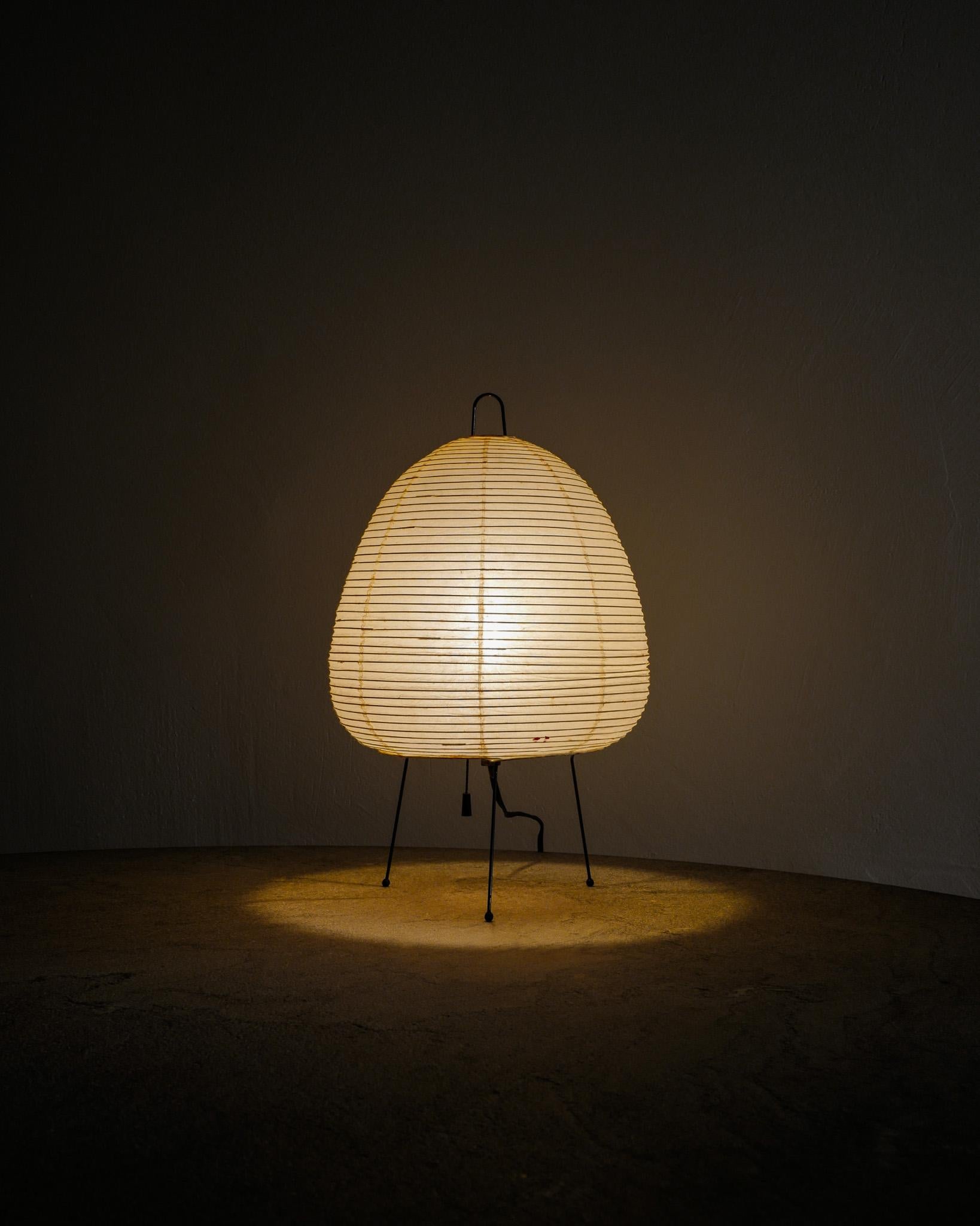Mid-Century moderno Lampada da scrivania/tavolo in carta e metallo 
