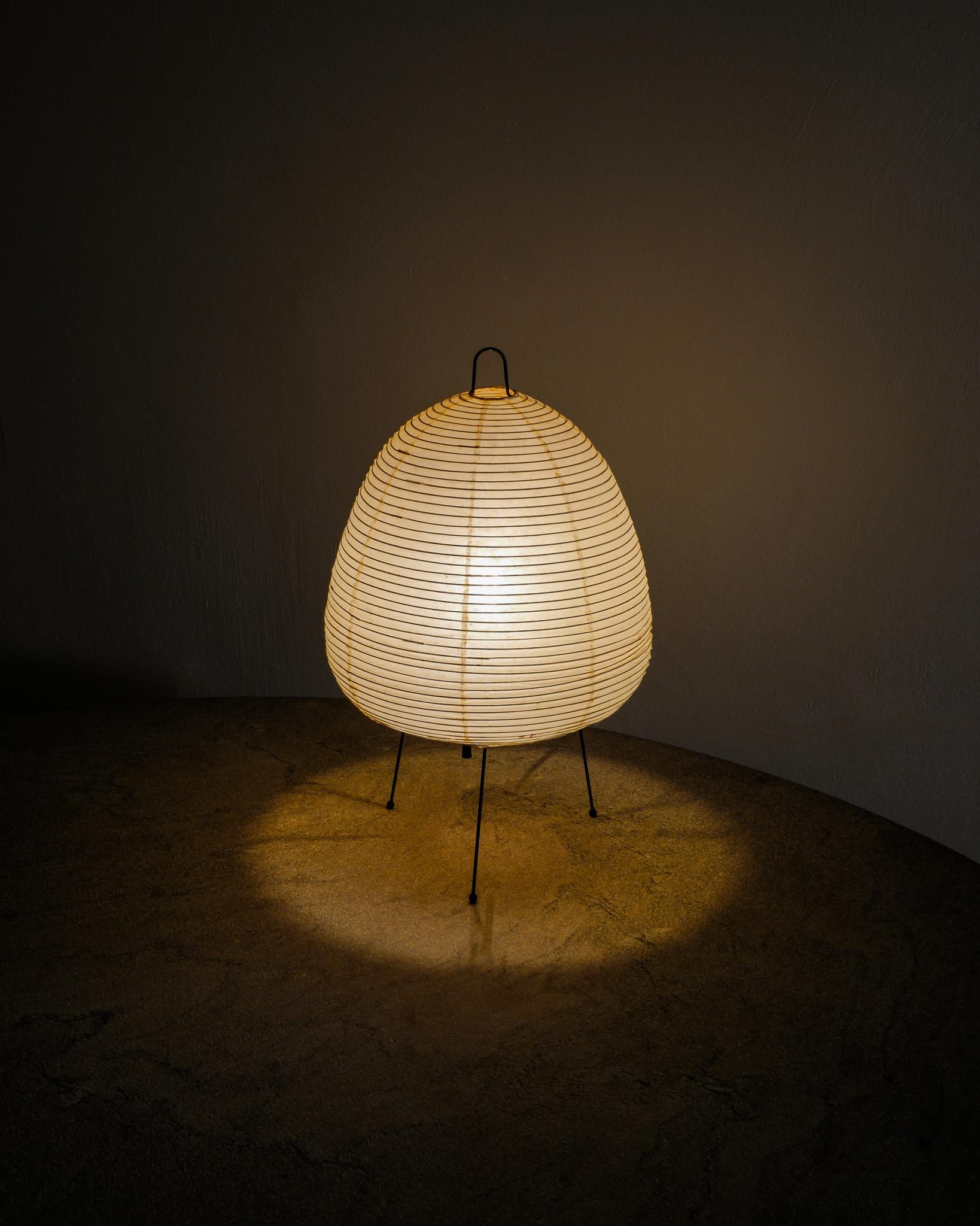 Giapponese Lampada da scrivania/tavolo in carta e metallo 