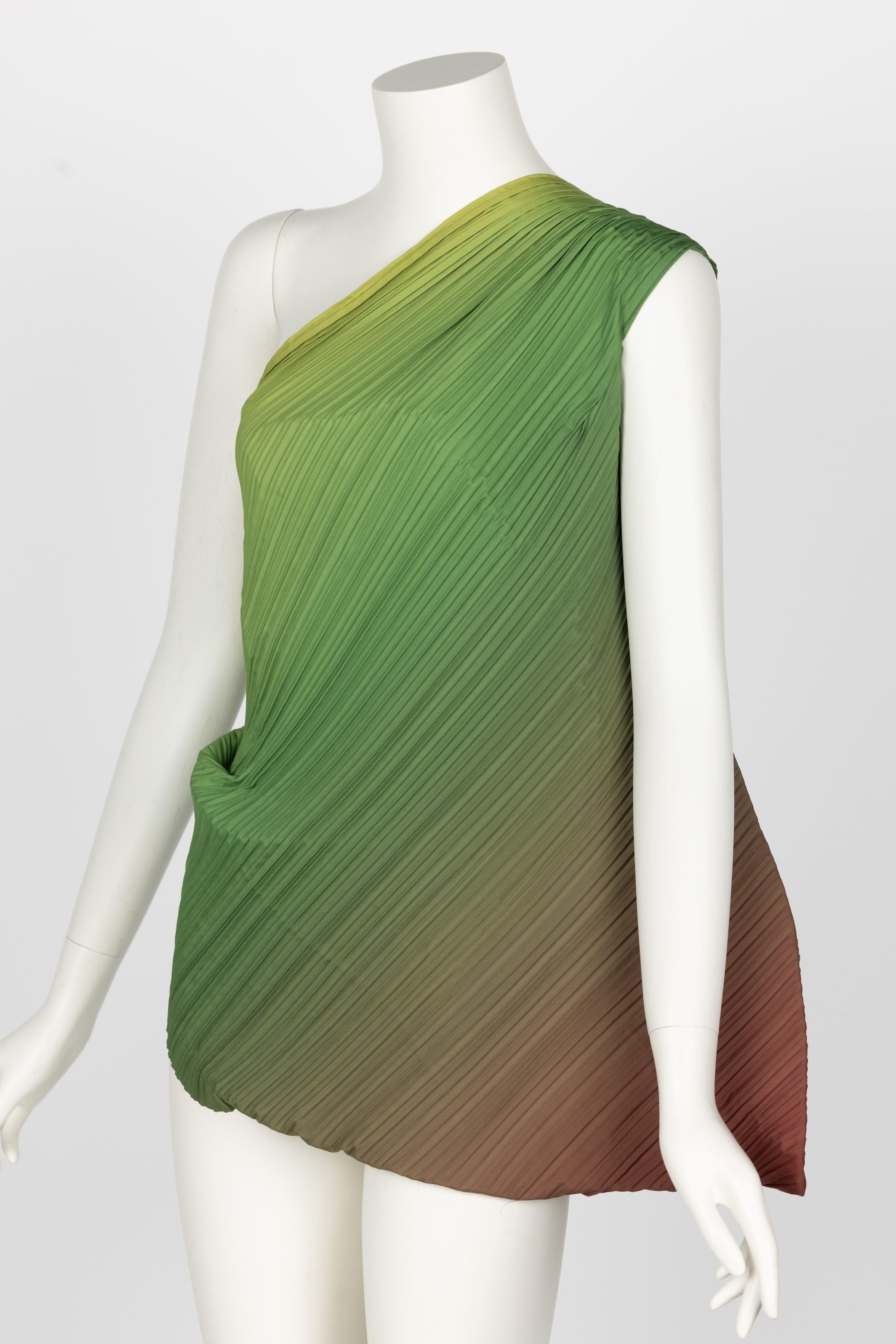 Women's Early Issey Miyake 1989 Collection Ombre One Shoulder Top