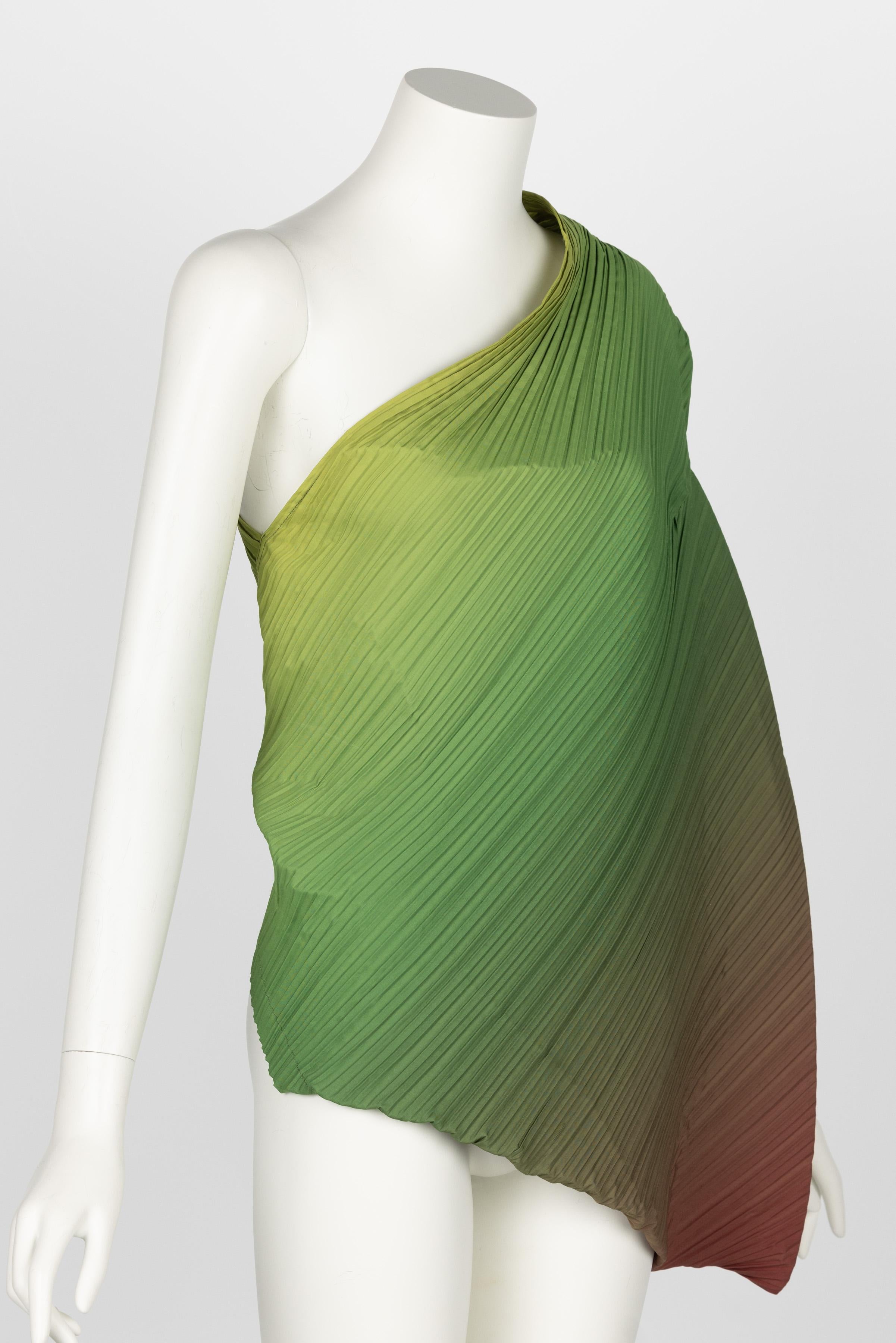 Early Issey Miyake 1989 Collection Ombre One Shoulder Top 1