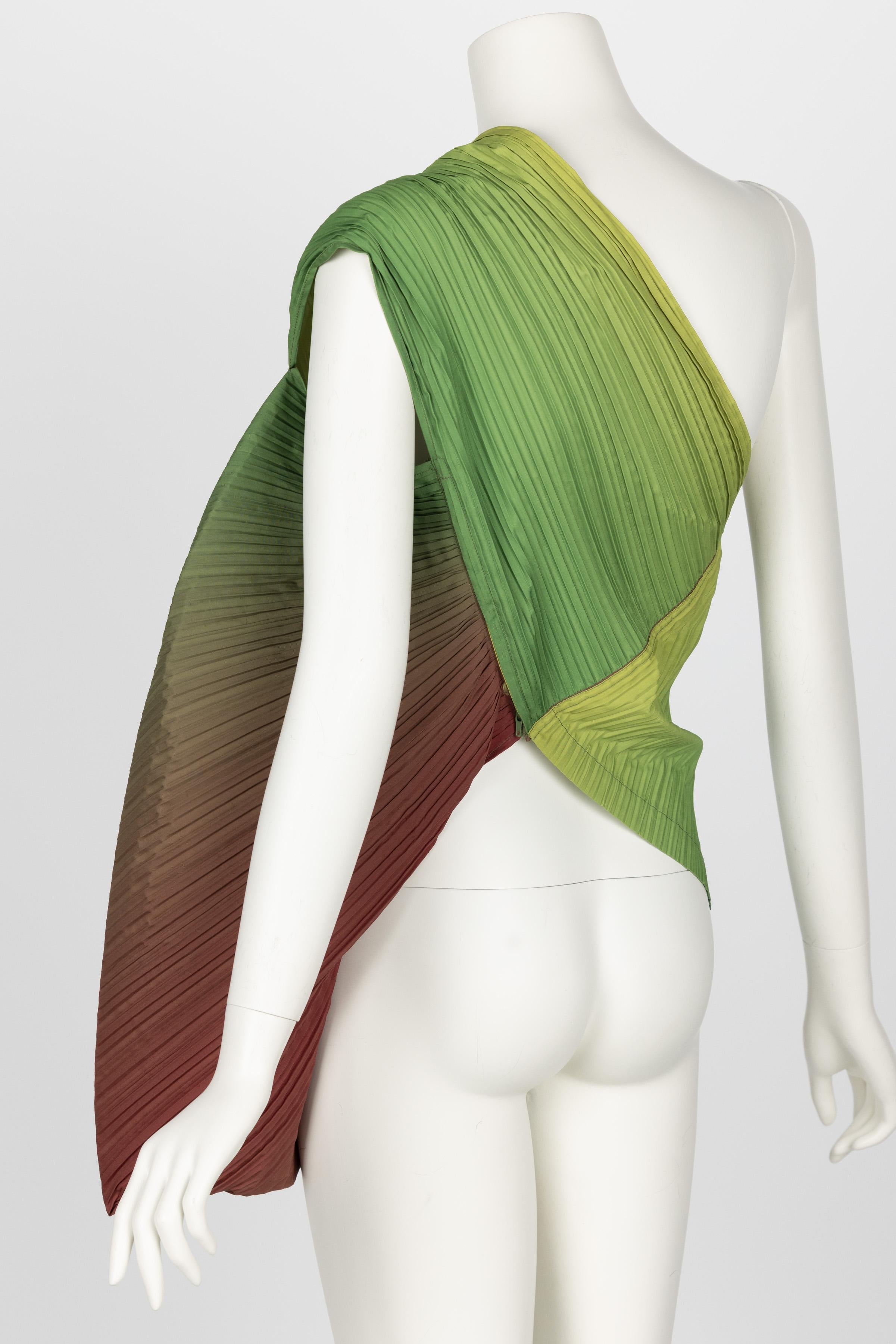 Early Issey Miyake 1989 Collection Ombre One Shoulder Top 3