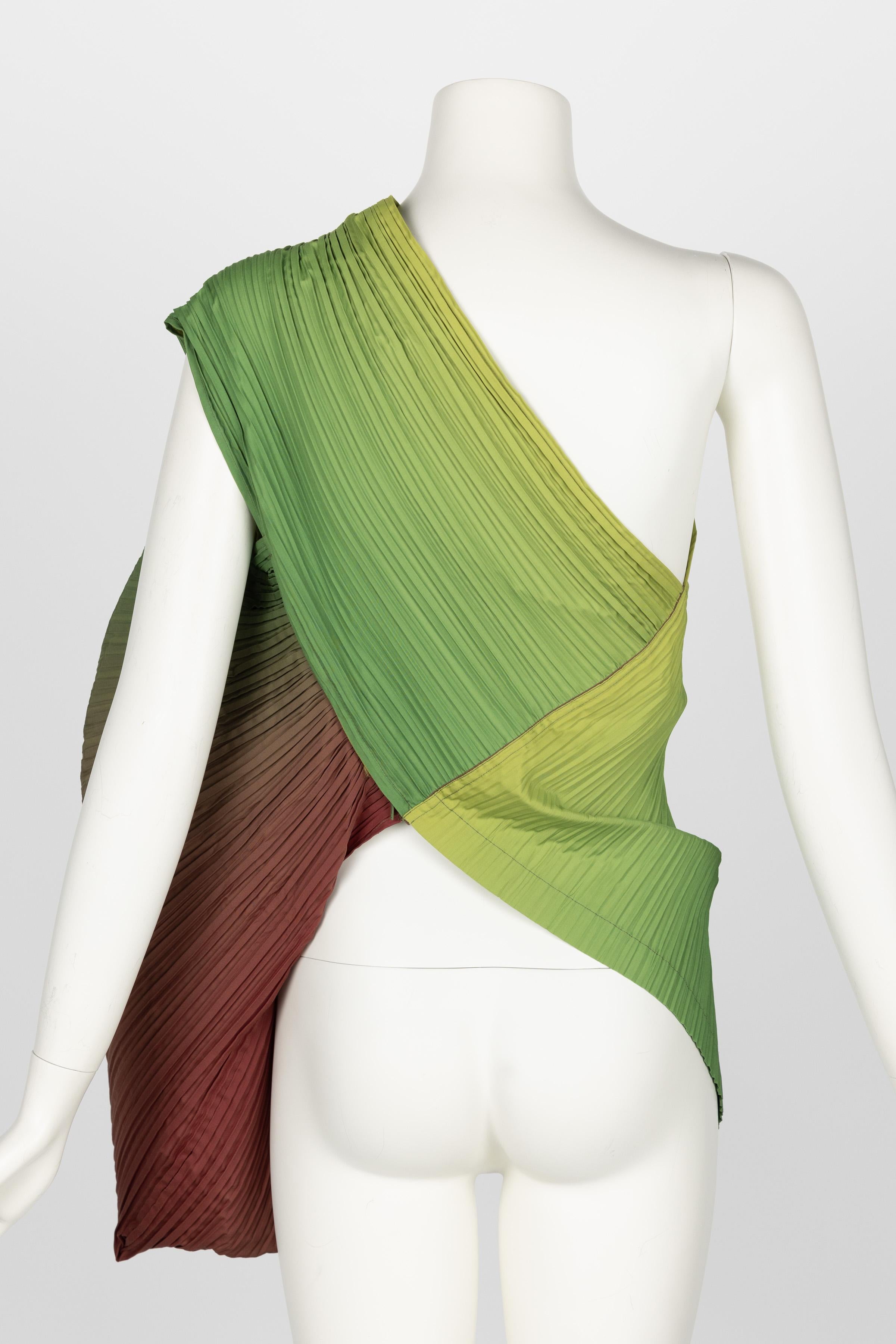 Early Issey Miyake 1989 Collection Ombre One Shoulder Top 4