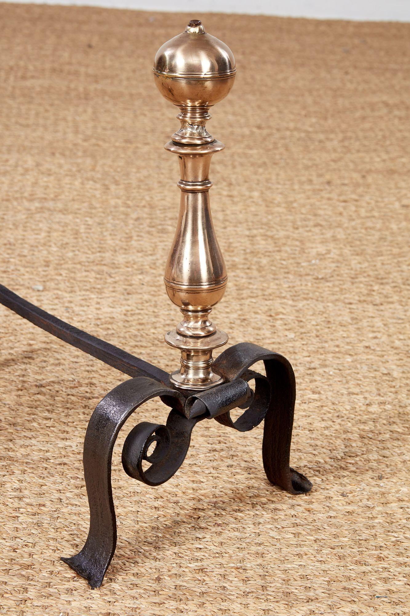 Late 17th Century Early Italian Baroque Andirons For Sale