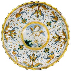 Early Italian Majolica Footed Bowl