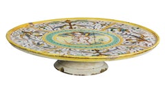 Early Italian Majolica Footed Tazza