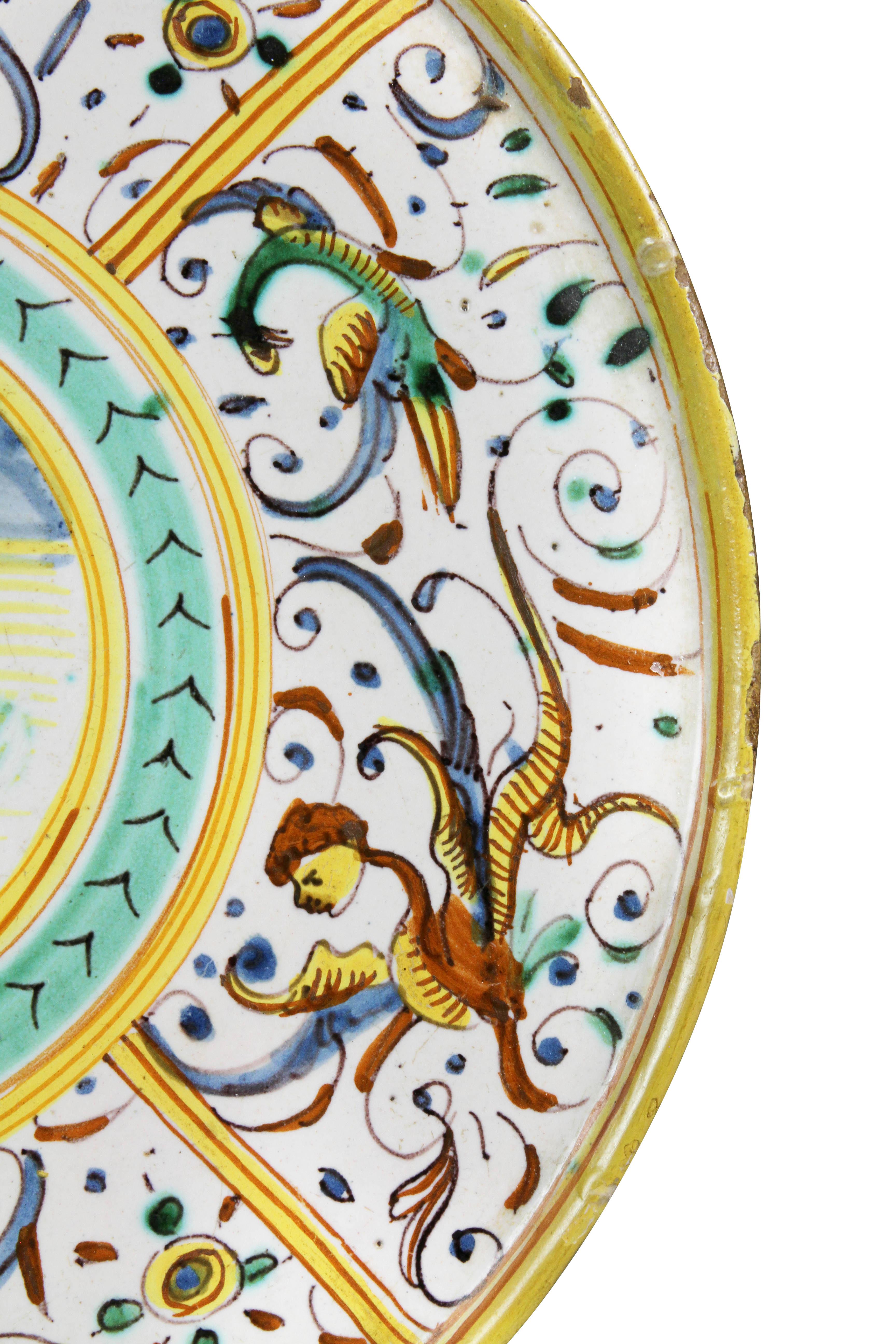 Mid-17th Century Early Italian Majolica Footed Tazza