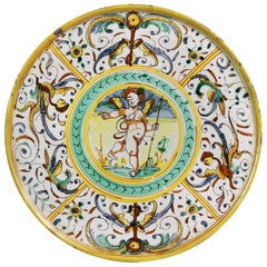 Early Italian Majolica Footed Tazza