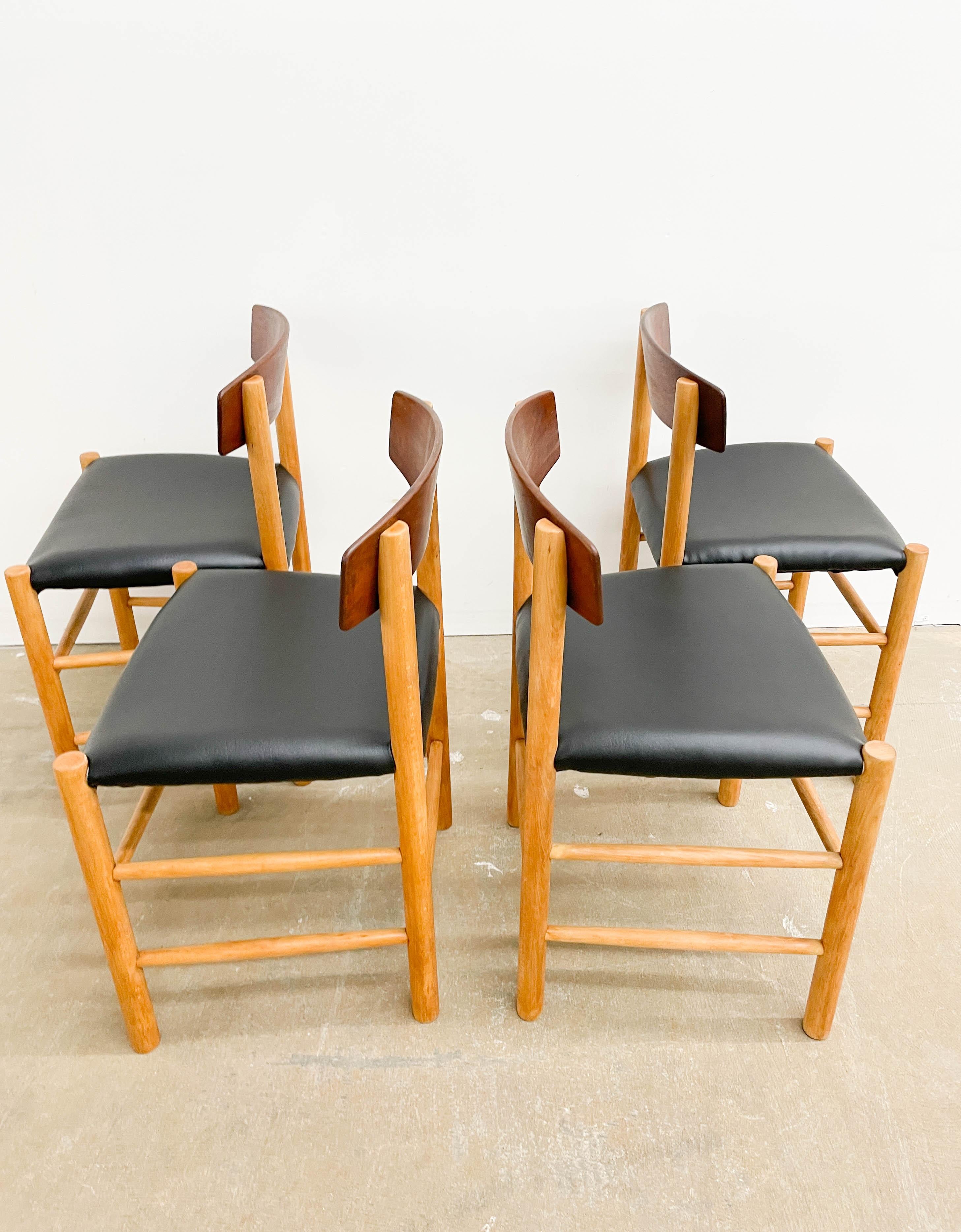20th Century Early J39 Dining Chairs by Børge Mogensen