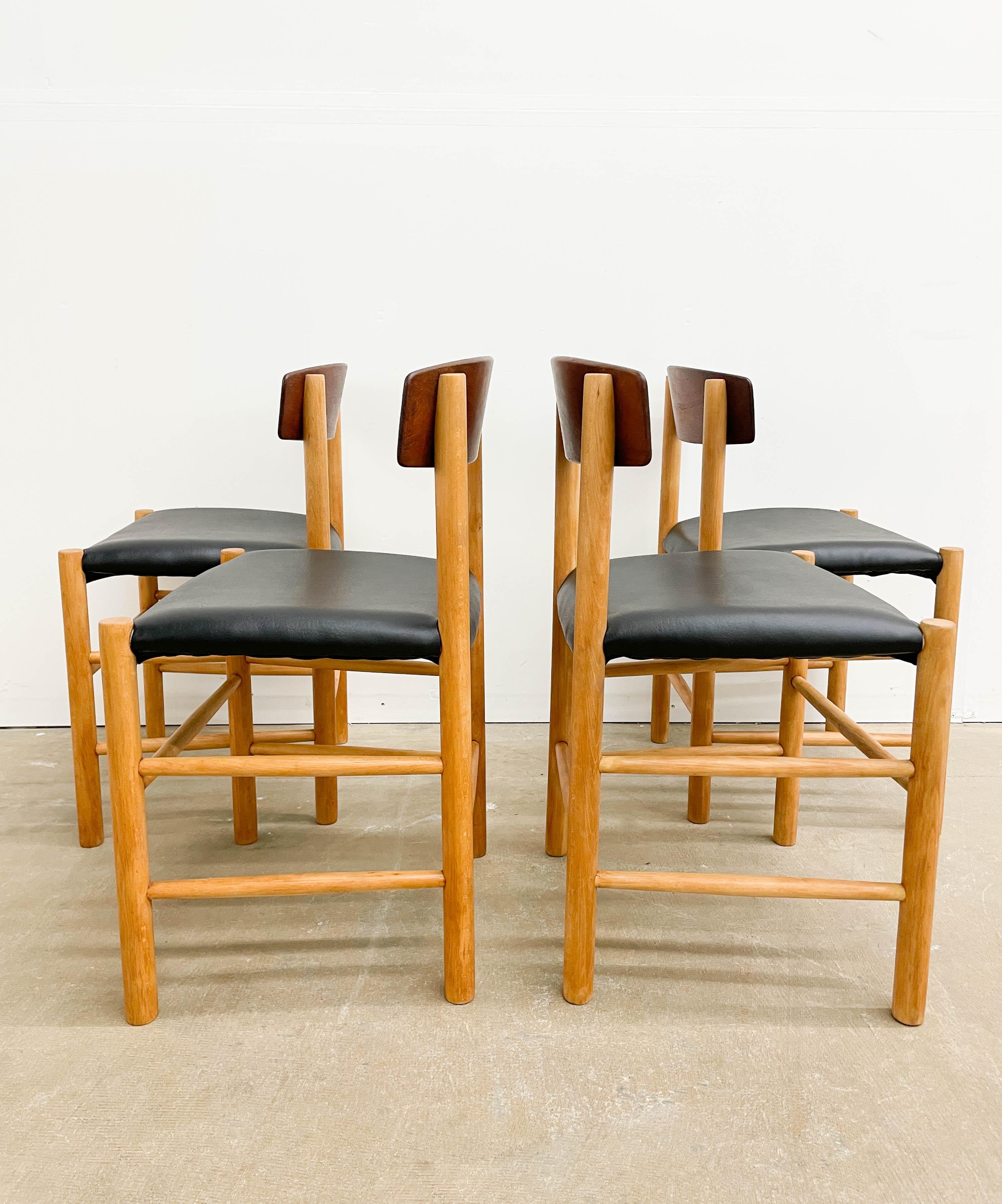 Beech Early J39 Dining Chairs by Børge Mogensen