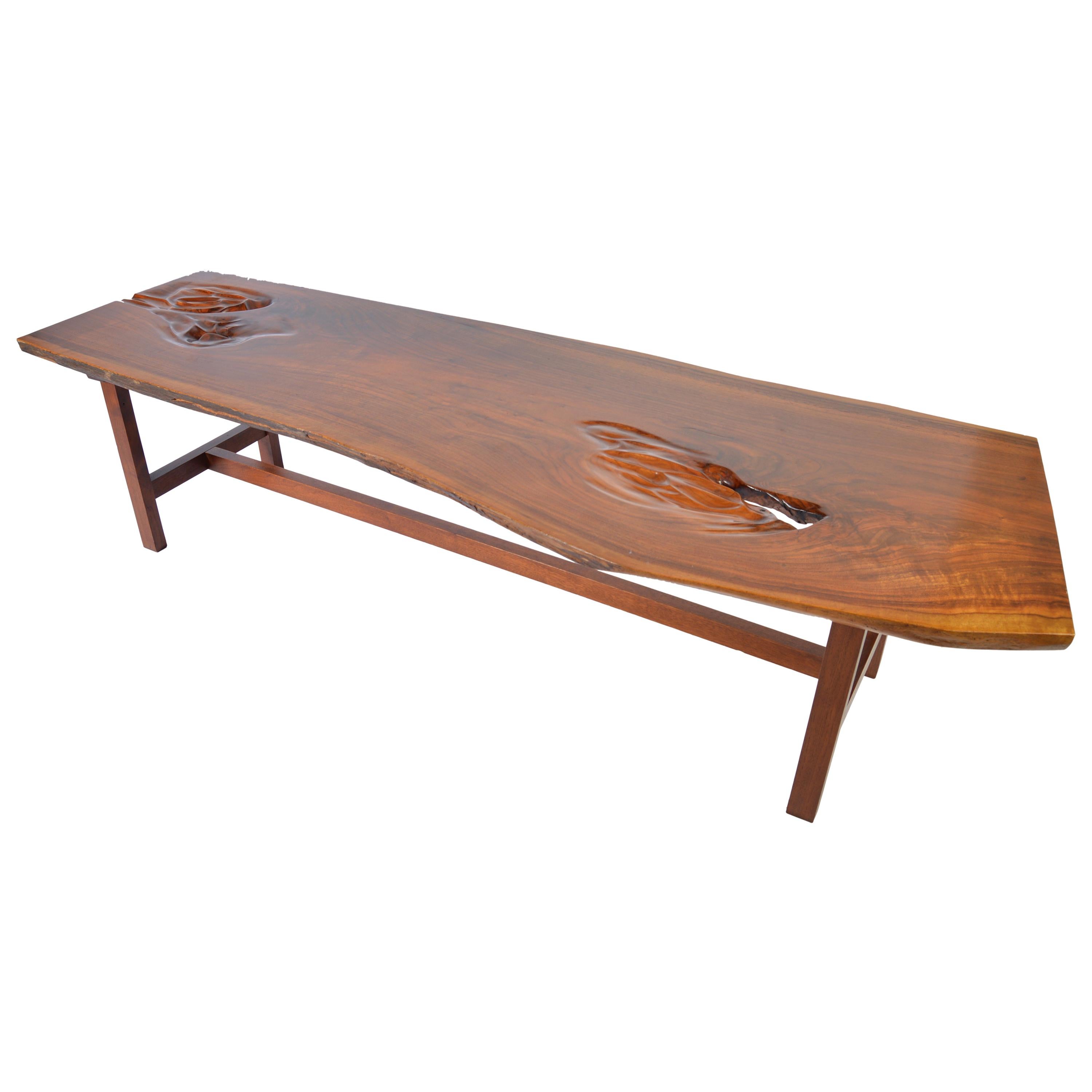 Early James Martin Free Edge Coffee Table, Signed 1962