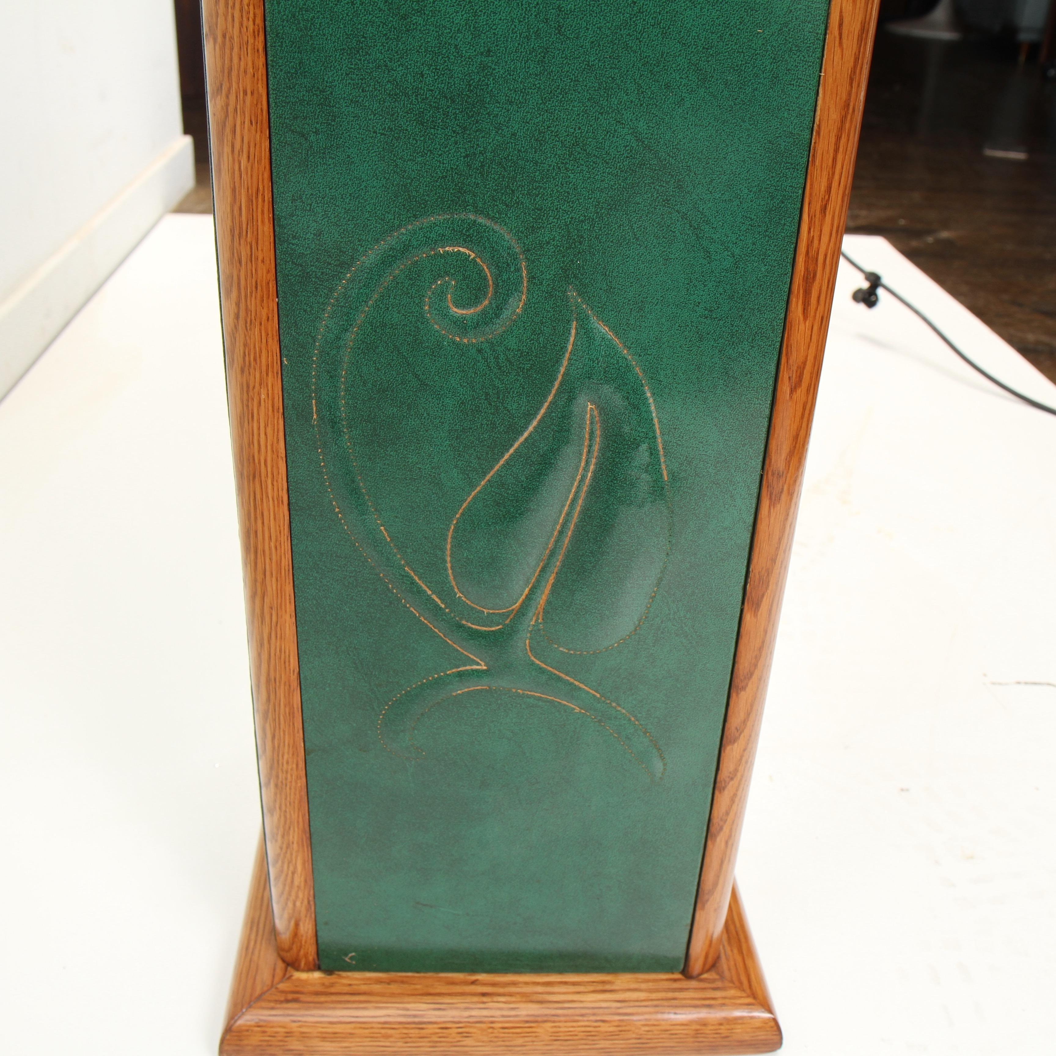 Early James Mont Embossed Leather Side Table In Good Condition For Sale In New London, CT