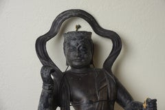 Kamakura Japanese Buddhist Celestial Figure, 28 Inches, 15th Century