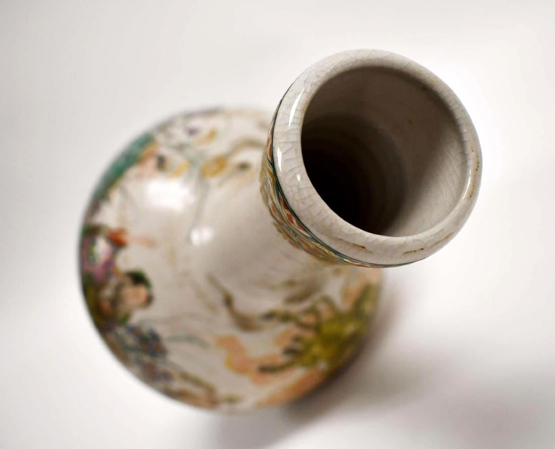 Early Japanese Satsuma Antique Vase For Sale 4