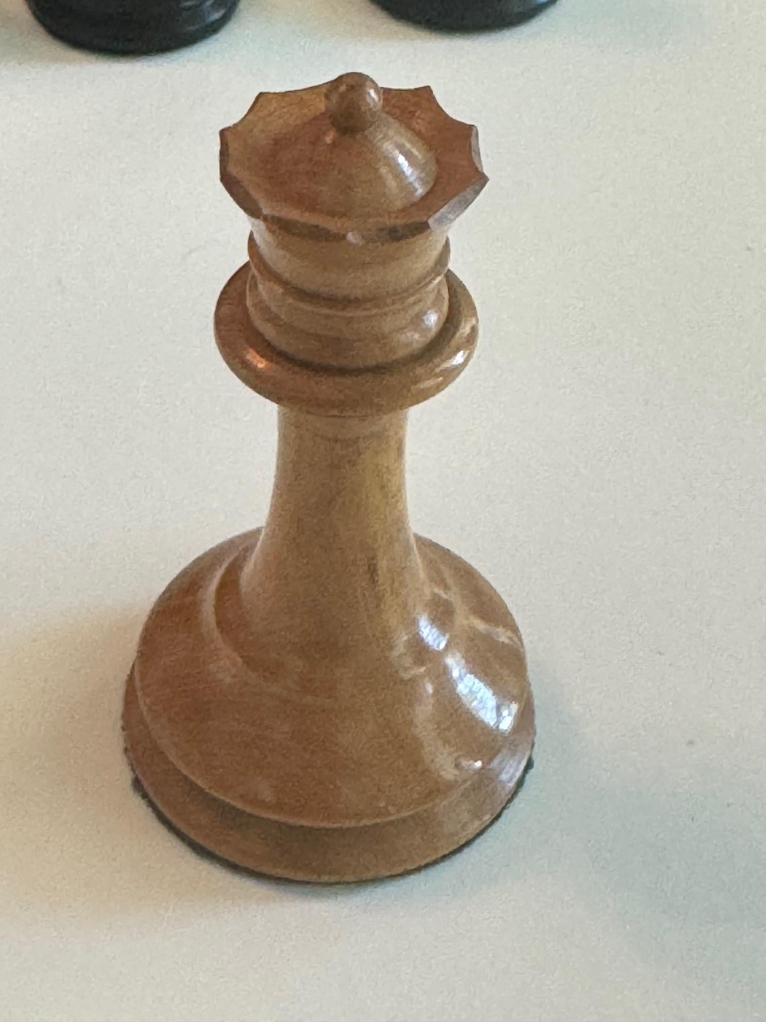 Set di scacchi Jaques e scatola con coperchio scorrevole in vendita 11