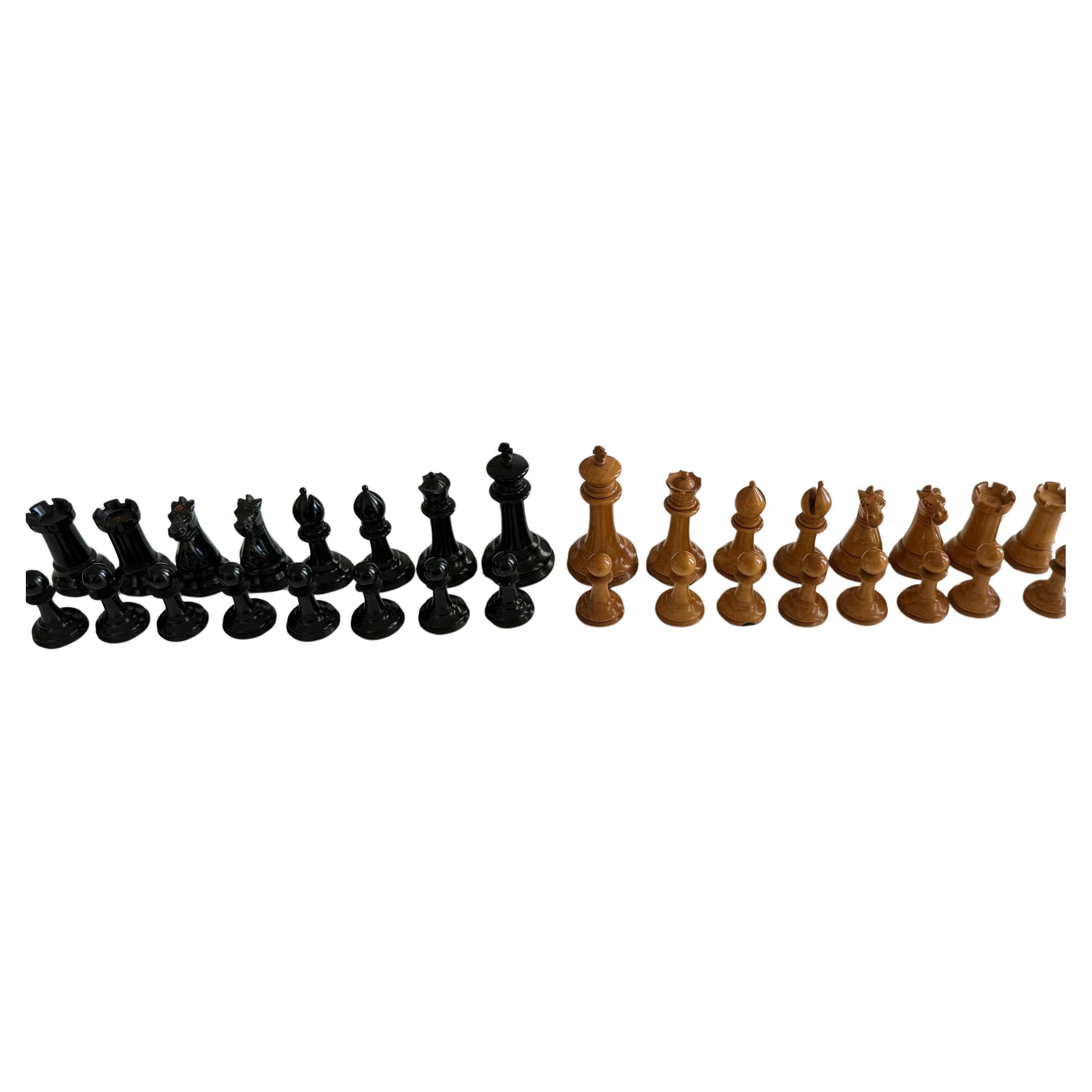 Early Jaques Chess Set Circa 1870