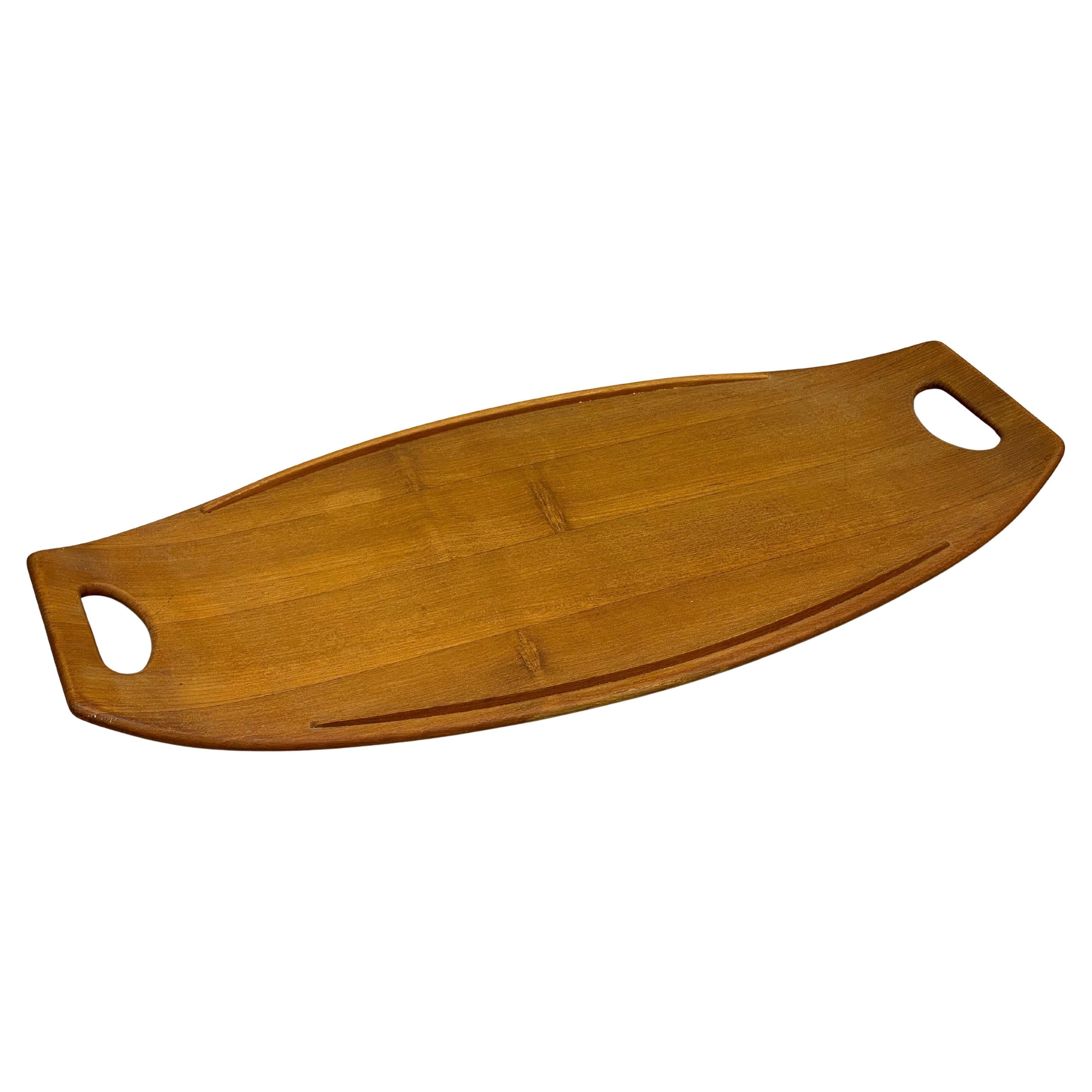 Early Jens Quistgaard Dansk Staved Teak Serving Platter, 802