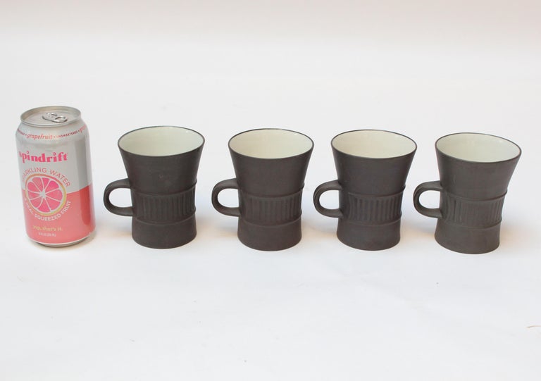 Early Jens Quistgaard for Dansk Flamestone Coffee Pot with Mugs and Demitasses For Sale 6