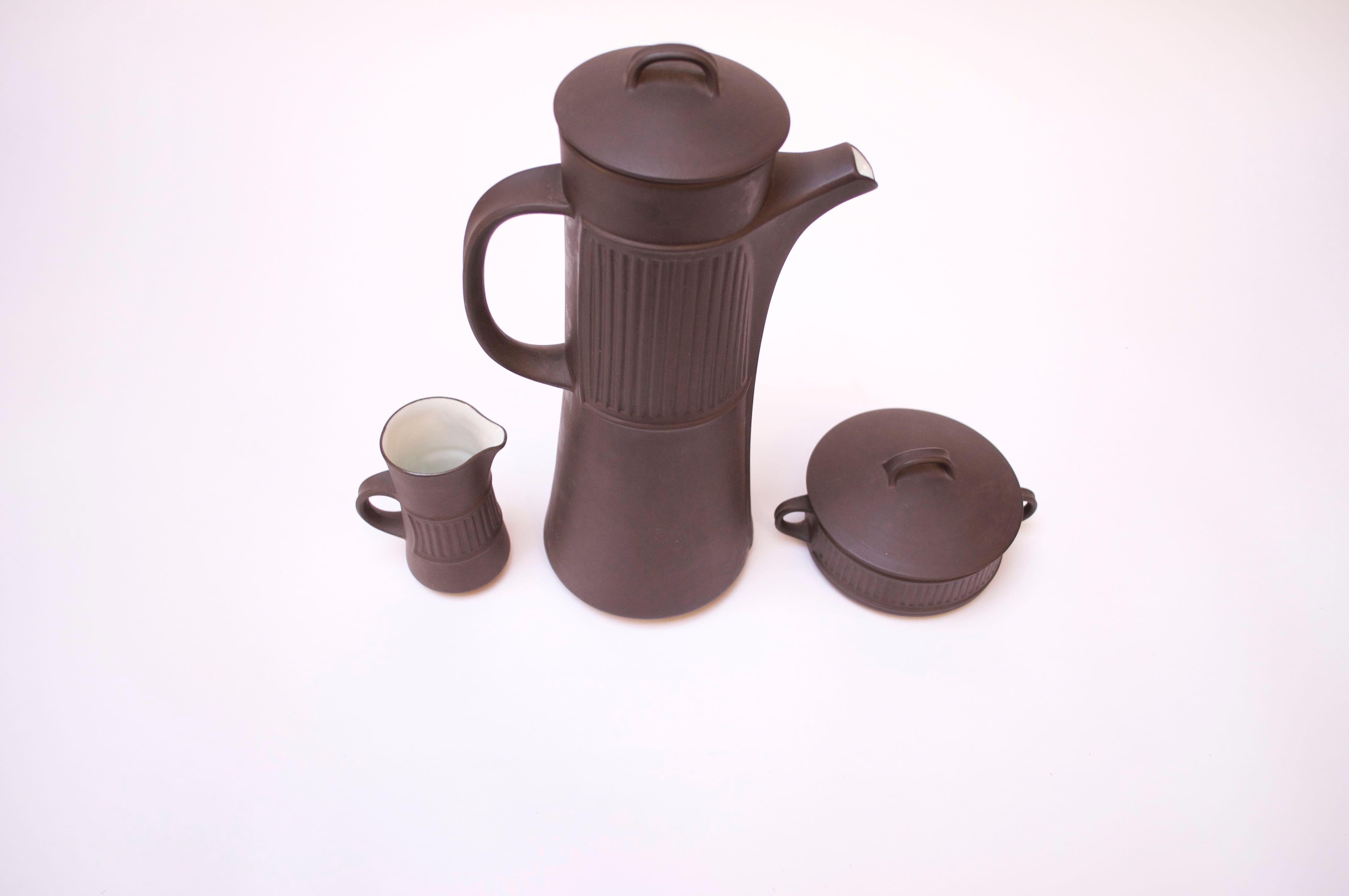 Mid-Century Modern Early Jens Quistgaard for Dansk Flamestone Coffee or Tea Set