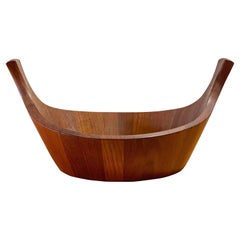 Early Jens Quistgaard for Dansk "Viking" Bowl, Staved Teak Danmark JHQ