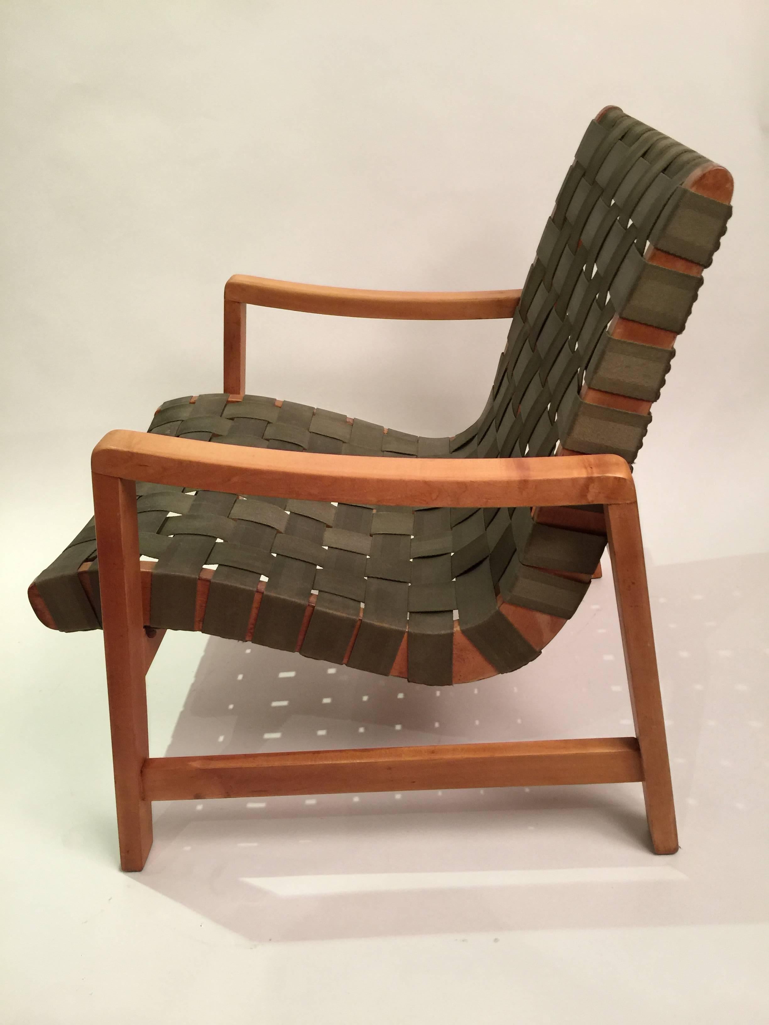 Early Jens Risom for Knoll Strap Armchair 3