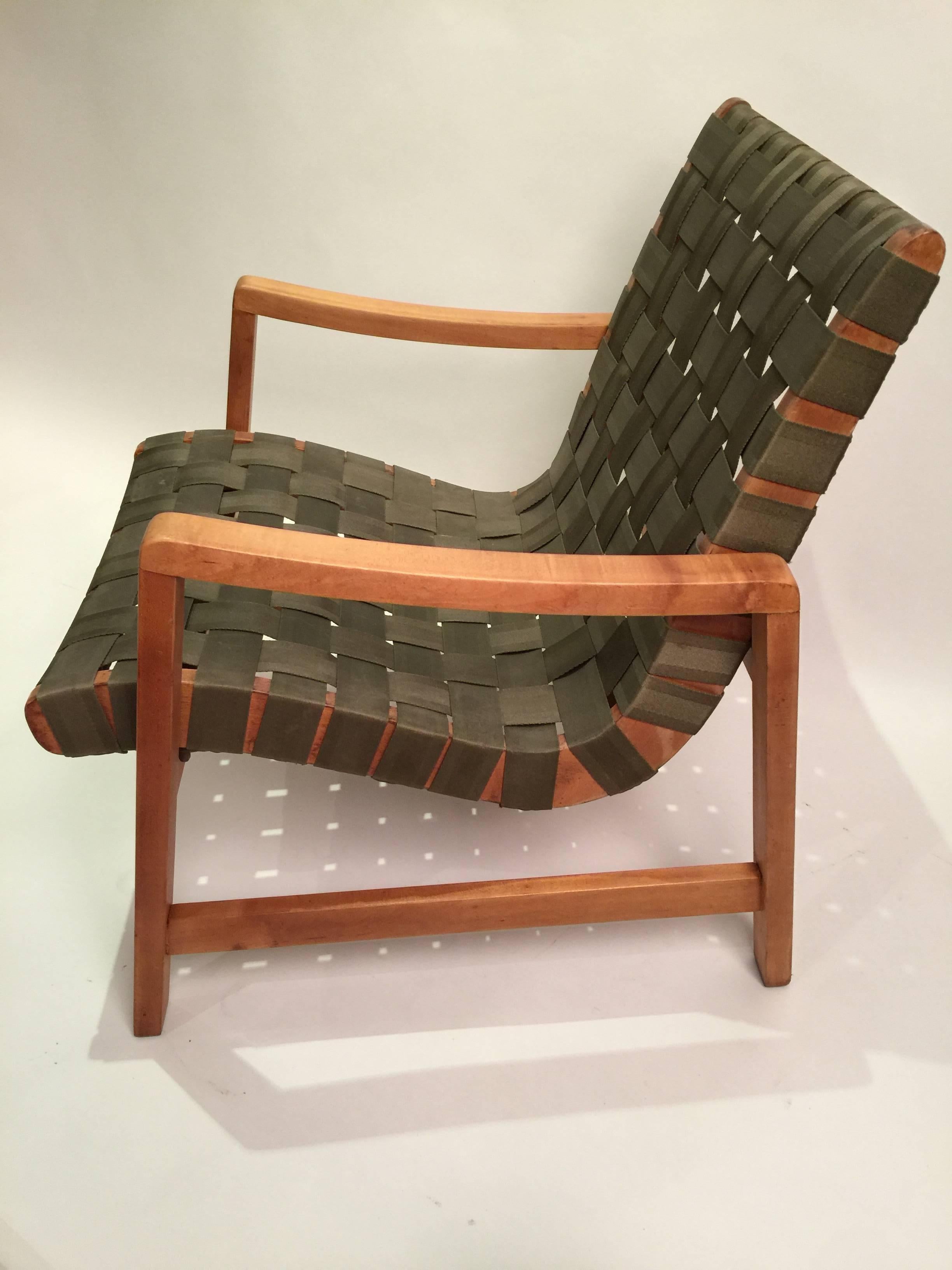 Early Jens Risom for Knoll Strap Armchair 1