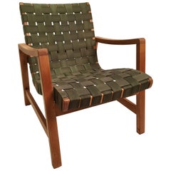 Early Jens Risom for Knoll Strap Armchair
