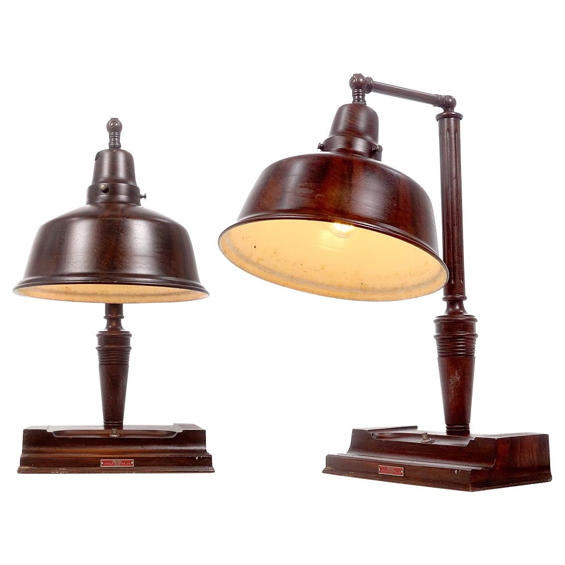 Early Jewelers Counter-Top Lamp, Pair